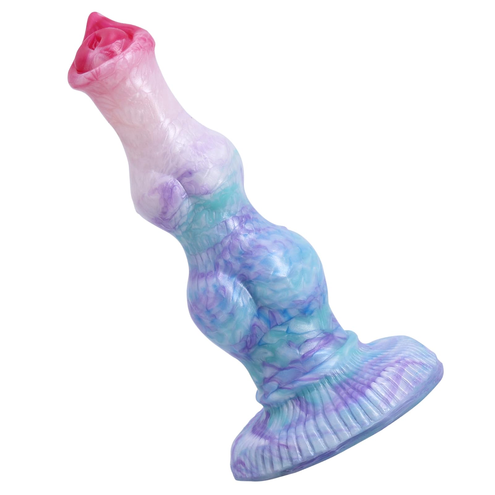 Realistic 10 Inch Dragon Dildo with Knots - Big Thick Silicone Monster Strap On Anal Toy for Women, Men & Couples | Fantasy Role Play, BDSM, Adult Play (Solo & Partner Use)