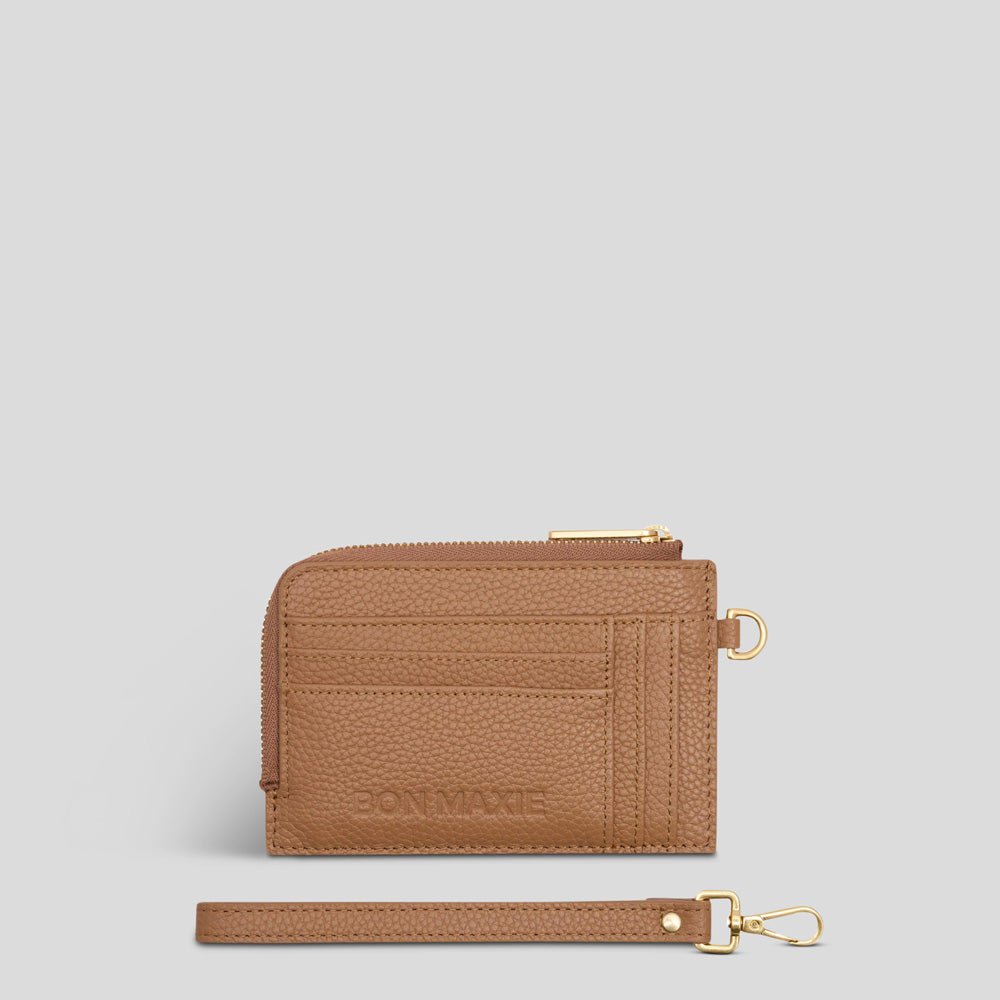 Everyday Leather Mini Wallet for Women & Men - Slim RFID Blocking Bifold Wallet - Tan - Perfect for Travel, Work & Daily Use