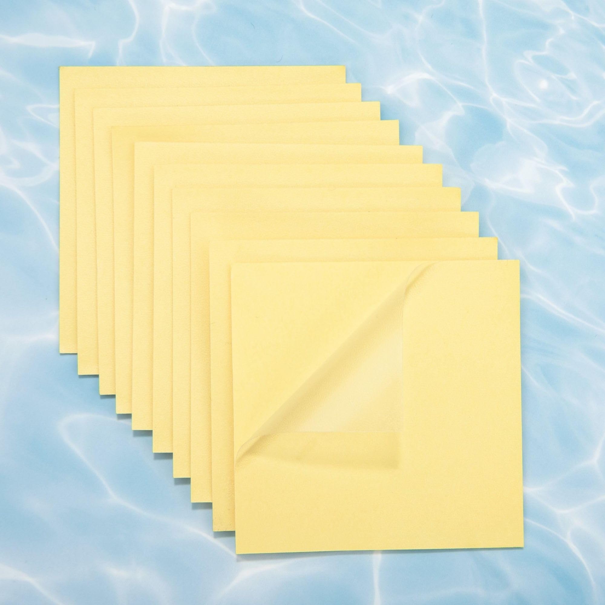 Bestway 10 x 2.5 Inch Square Underwater Pool Repair Patches - Heavy Duty Vinyl Patch Kit for Inflatable Pools, Swim Rings & Air Mattresses - Quick Fix for Leaks & Tears