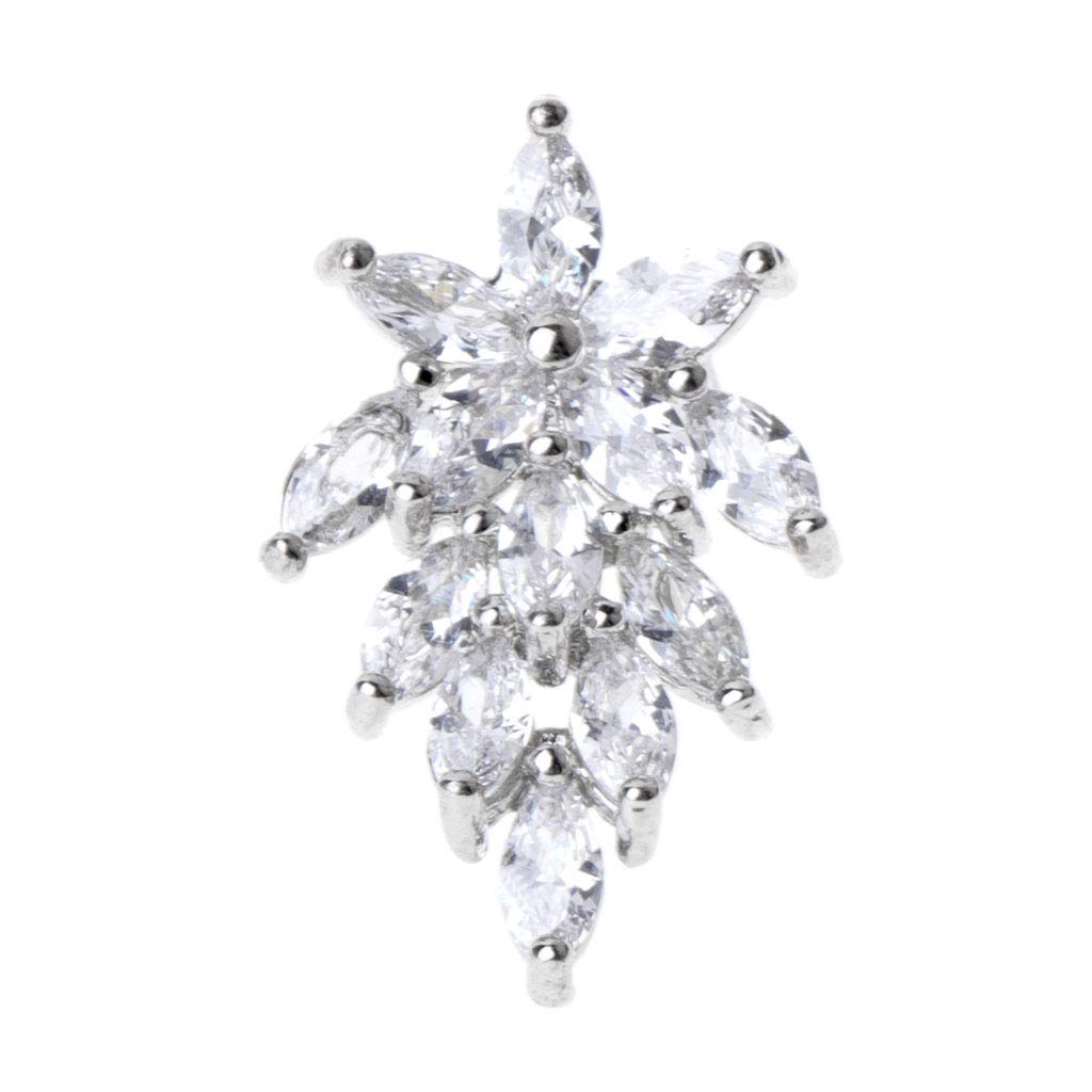 1Pc Rhinestone Crystal Metal Shoe Clip - Elegant Bridal Wedding Shoe Flower Charm for DIY Shoes, Dresses & Hats | Perfect for Weddings, Proms & Special Occasions
