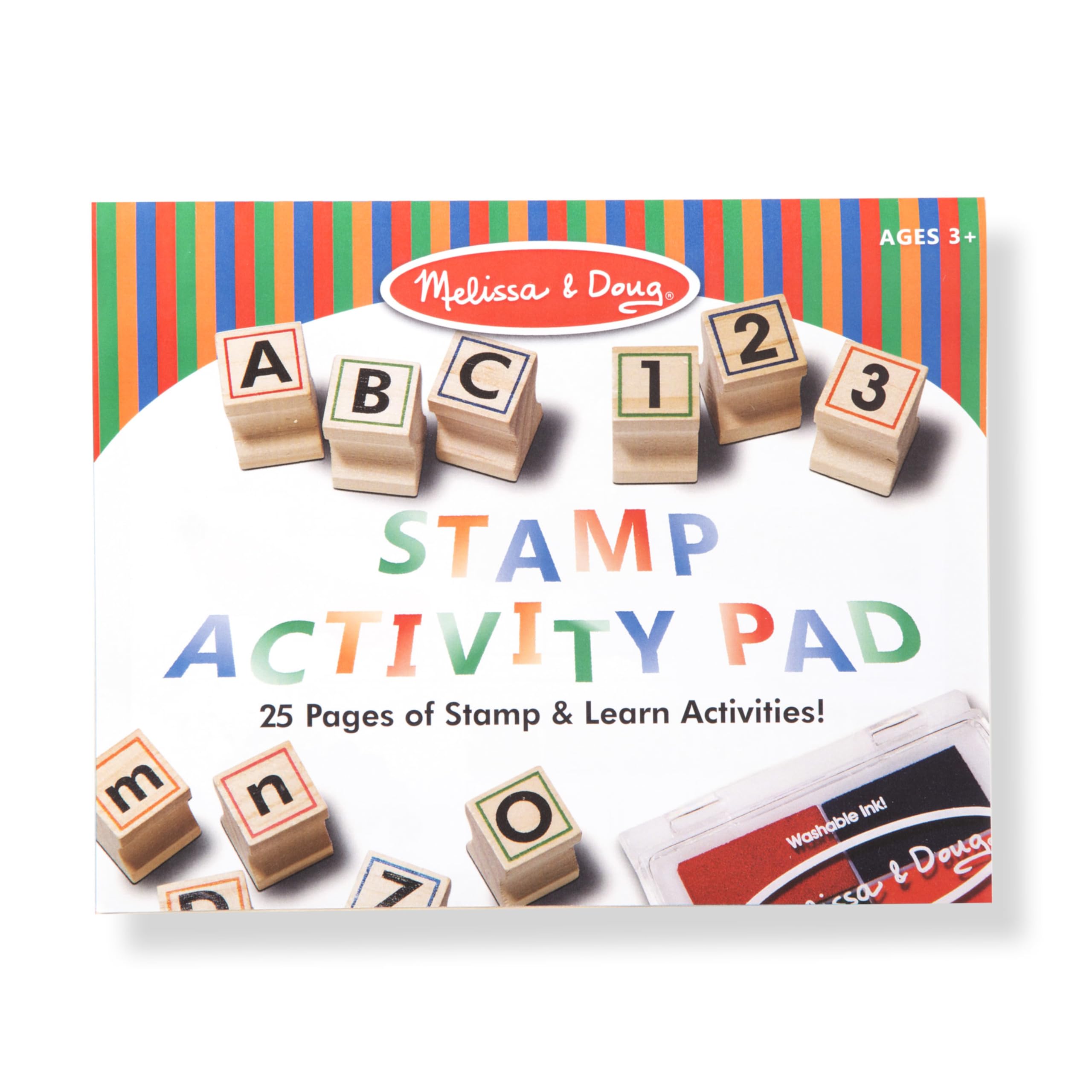 Melissa & Doug Wooden ABC 123 Stamp Set for Kids - Arts & Crafts Learning Fun