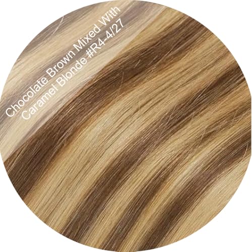#R4-4/27 Chocolate Brown Mixed With Caramel Blonde