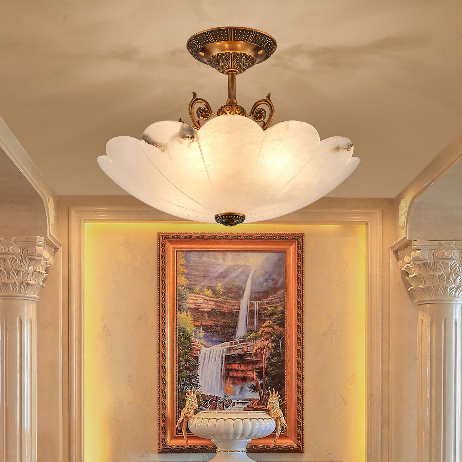 Modern Fazzo Flower Ceiling Light Fixture - Elegant Floral Chandelier for Living Room, Bedroom & Dining Room - Perfect Home Decor Lighting for Romantic Ambiance