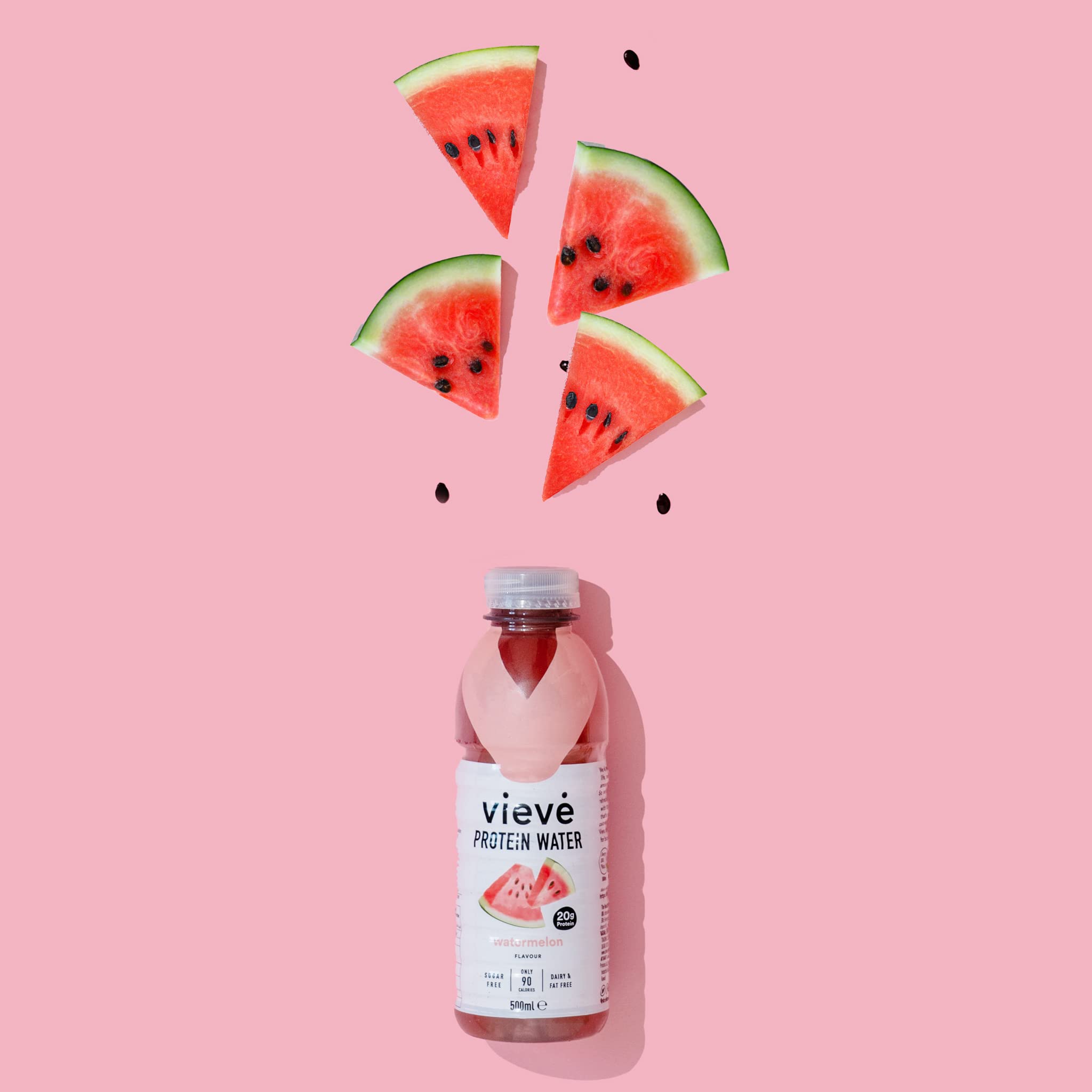 Vieve Protein Water 6 Pack (6x500ml) - Refreshing Watermelon Flavor | 20G High Protein, Sugar Free, Fat Free & Dairy Free | Ready-to-Drink Protein Alternative to Powders & Shakes | Perfect for Post-Workout Recovery, Gym Hydration & Healthy On-the-Go Lifestyle