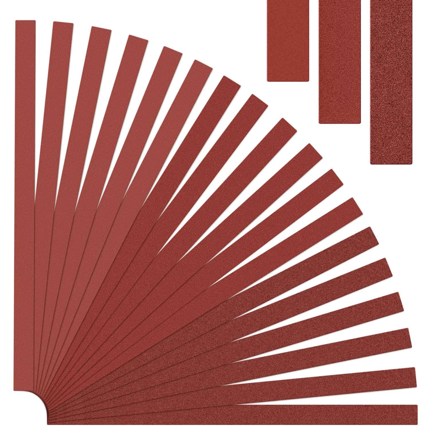 Camsiom 30 Pcs Guitar Fret Leveling Sandpaper Set - Premium Replacement Sandpaper for Guitar Luthier Tools, Fret Leveler & Sanding Beam (Red) - Perfect for Guitar Repair, Maintenance & DIY Fretwork
