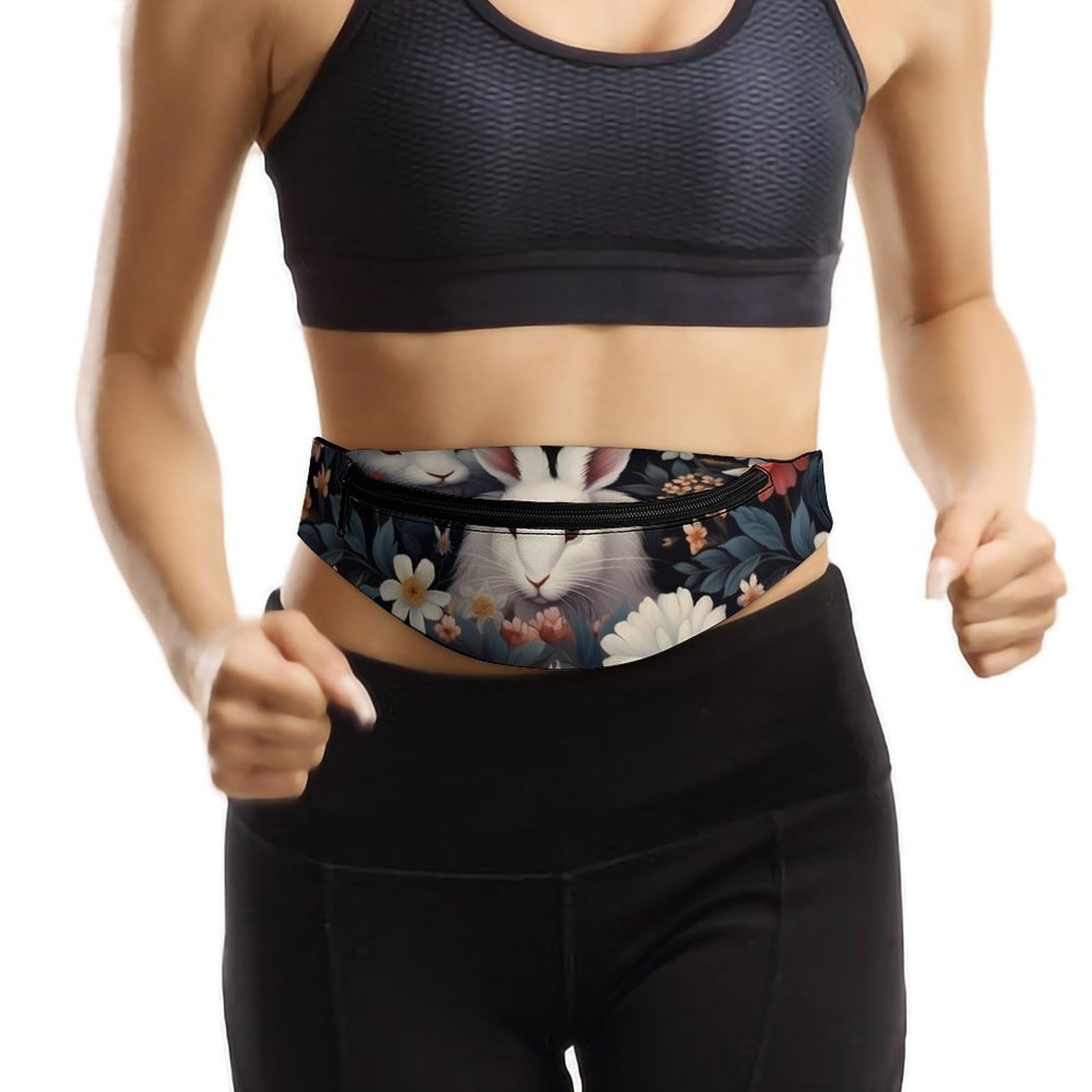 Stylish Adjustable Rabbit Flower Belt Bag - Crossbody Waist Pouch for Women & Men | Perfect for Travel, Festivals & Everyday Use