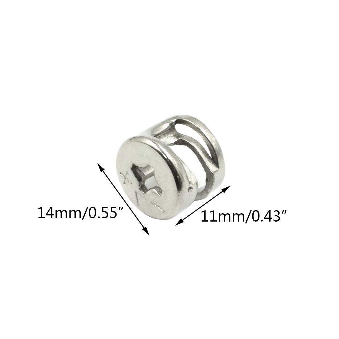 Biaungdo 20 Sets 3-in-1 Cam Fittings with Dowel & Pre-Inserted Nut - 35mm/1.4