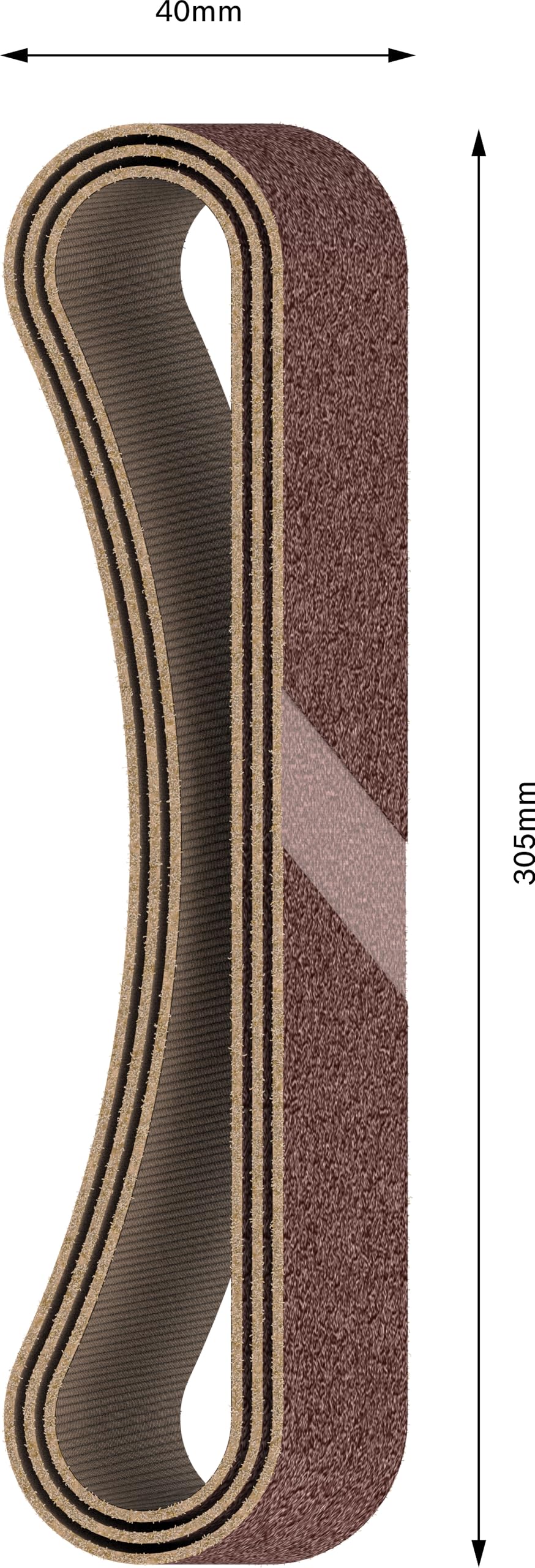 Bosch 2608606208 40 x 305 mm Sanding Belts - Premium Abrasive Sanding Belts for Wood, Metal & Paint Removal