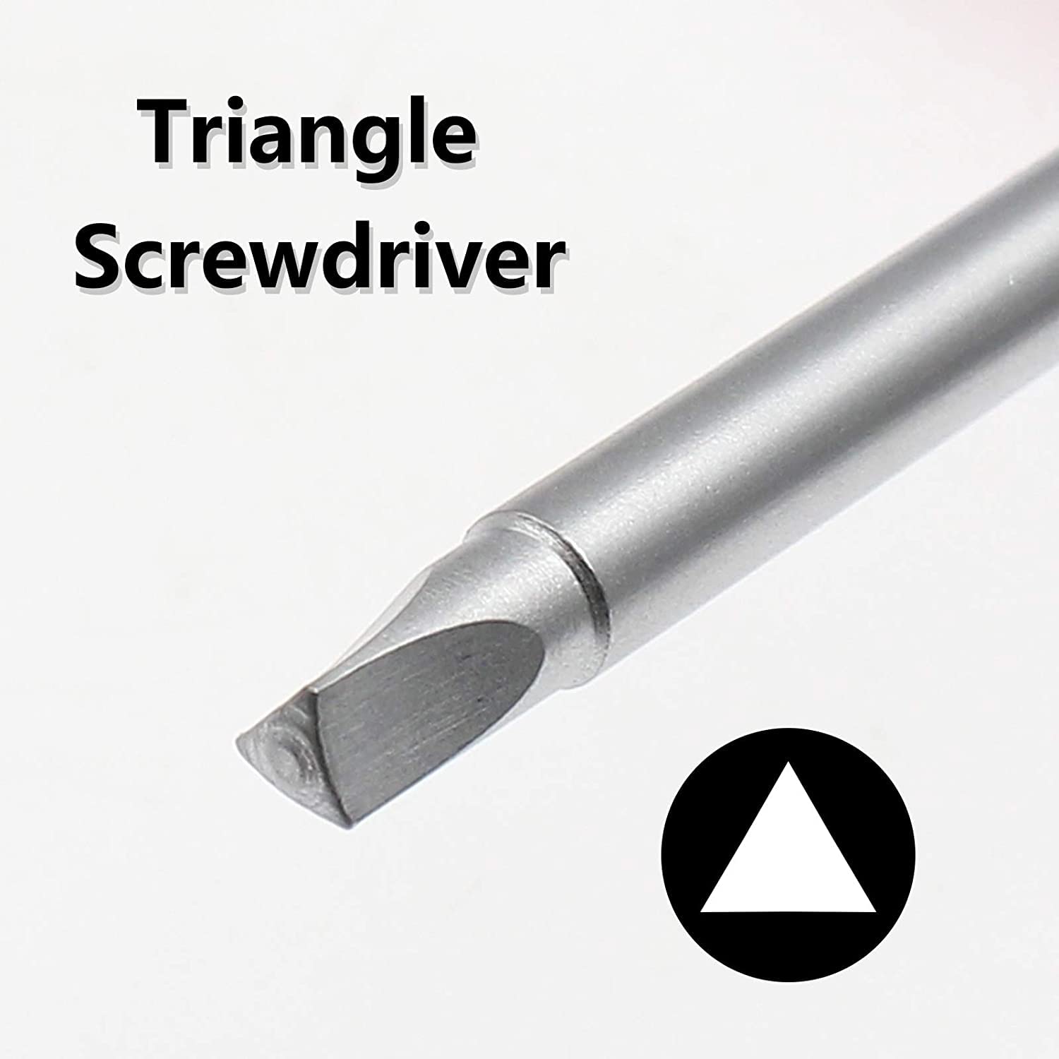 Utoolmart 5-Piece Magnetic Triangle Screwdriver Set - 2.3mm Triangle Head, 75mm 45# Steel Shaft with 55mm Ergonomic Plastic Handle - Perfect for Electronics Repair, Home Improvement & DIY Crafts