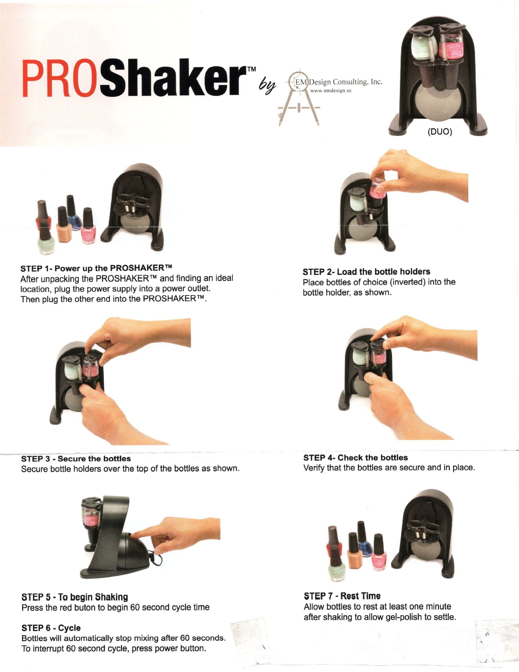 Professional Mono Nail Polish Gel Shaker Mixer - Fast & Even Mixing for DIY Nail Art, Salon & Home Manicure Use