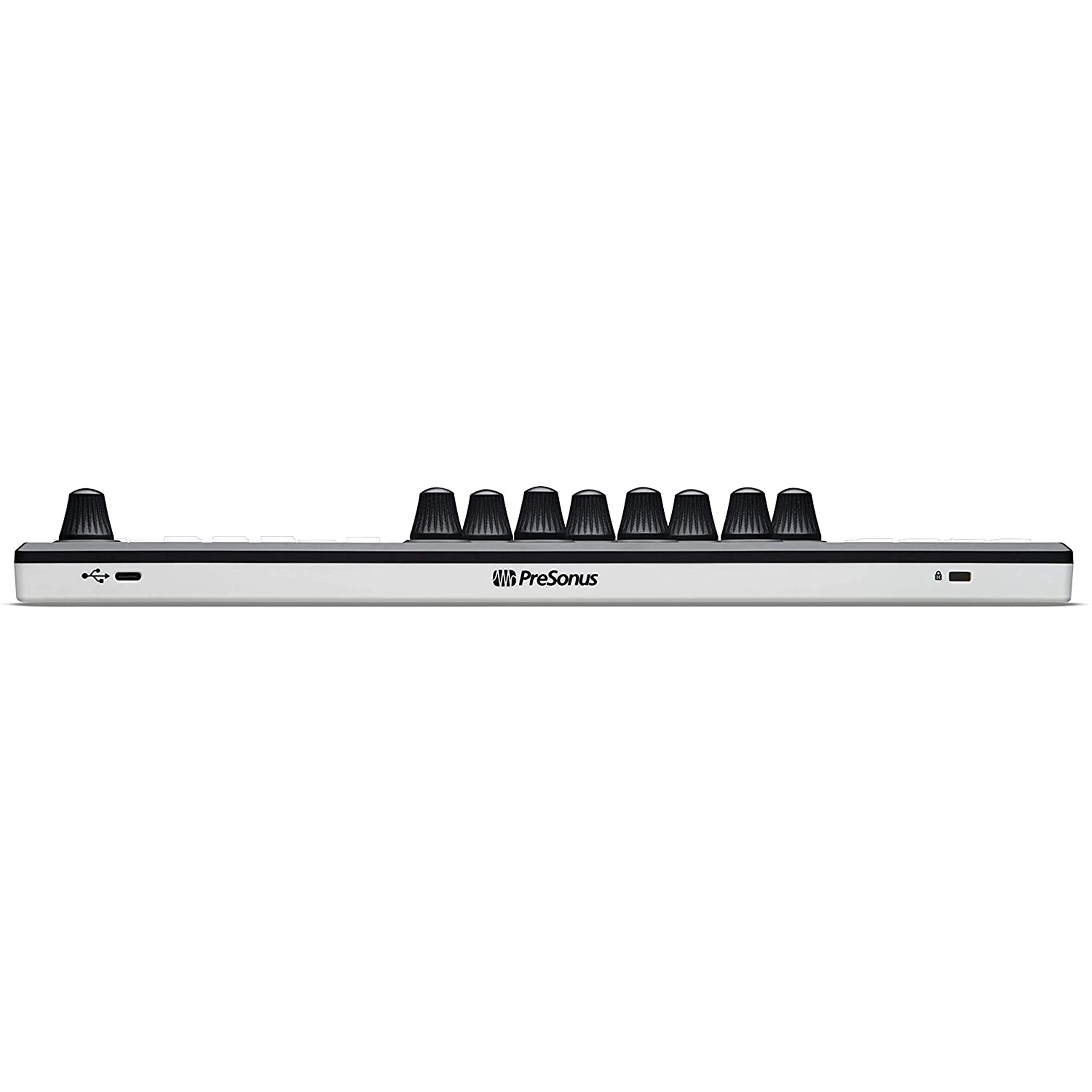 PreSonus Atom SQ MIDI Controller - 32-Velocity Hybrid Keyboard & Pad for Music Production, Performance & DAW Control with Gravity Magnet Phone Holder & XLR Cable Bundle - Perfect for Studio Recording, Live Shows & Beat Making