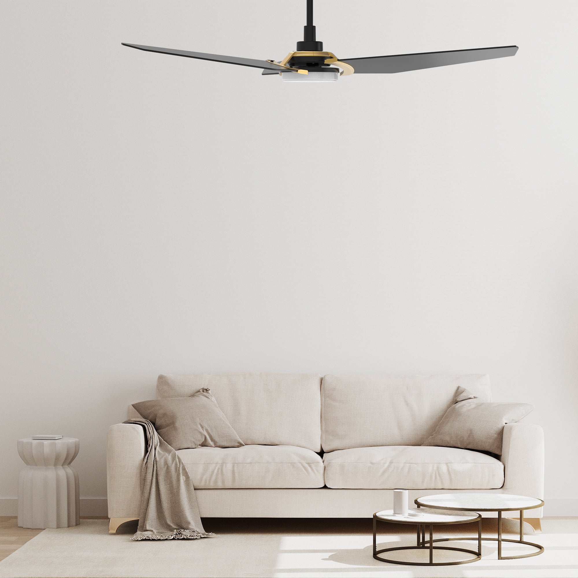 52 Inch Smart Ceiling Fan with LED Light & Remote Control - Perfect for Outdoor Patio, Deck, and Covered Porch Areas - Energy Efficient & Weather Resistant
