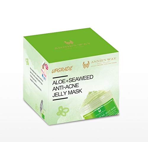 ANNIE'S WAY Upgraded Aloe Seaweed Anti-Acne Jelly Mask 8oz - Soothing Face Mask for Oily & Acne-Prone Skin, Deep Cleansing & Hydrating Treatment for Daily Skincare Routine