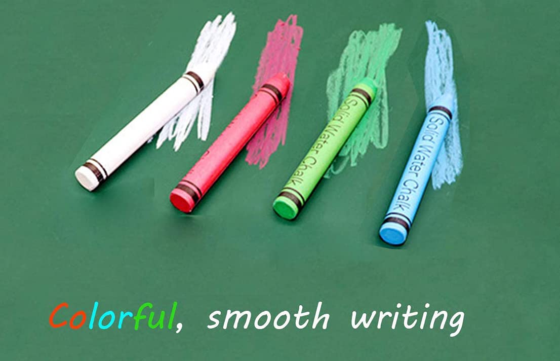 VOVCIG Upgrade Non-Toxic Dustless Chalk - Water-Soluble, Dust-Free Colored Chalk for Kids & Classrooms - Easy Clean with Damp Cloth - Perfect for School, Home & Office Whiteboards