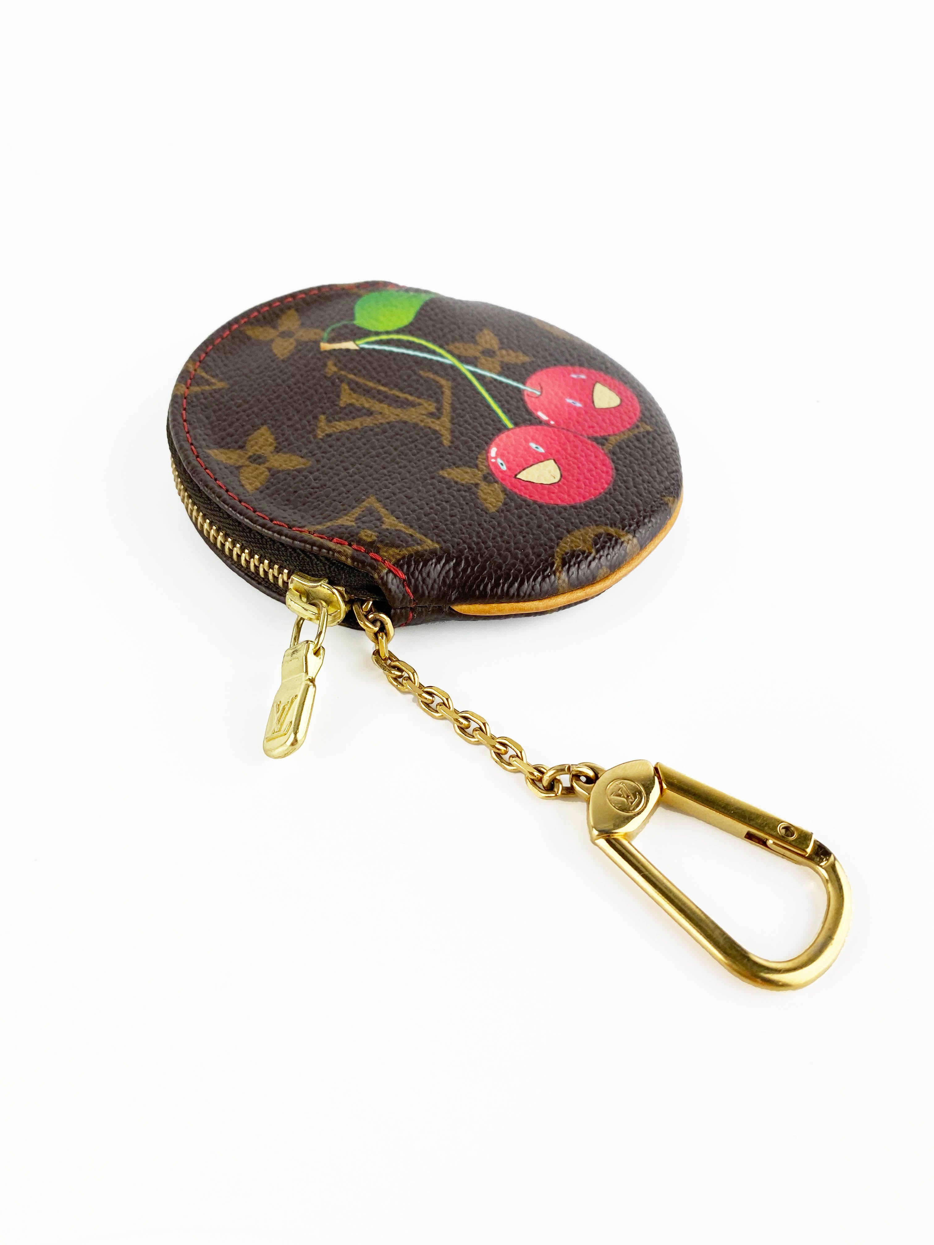 Authentic Louis Vuitton x Takashi Murakami Cherry Blossom Coin Purse - Limited Edition Designer Wallet for Women - Perfect for Travel, Parties & Everyday Luxury Accessories