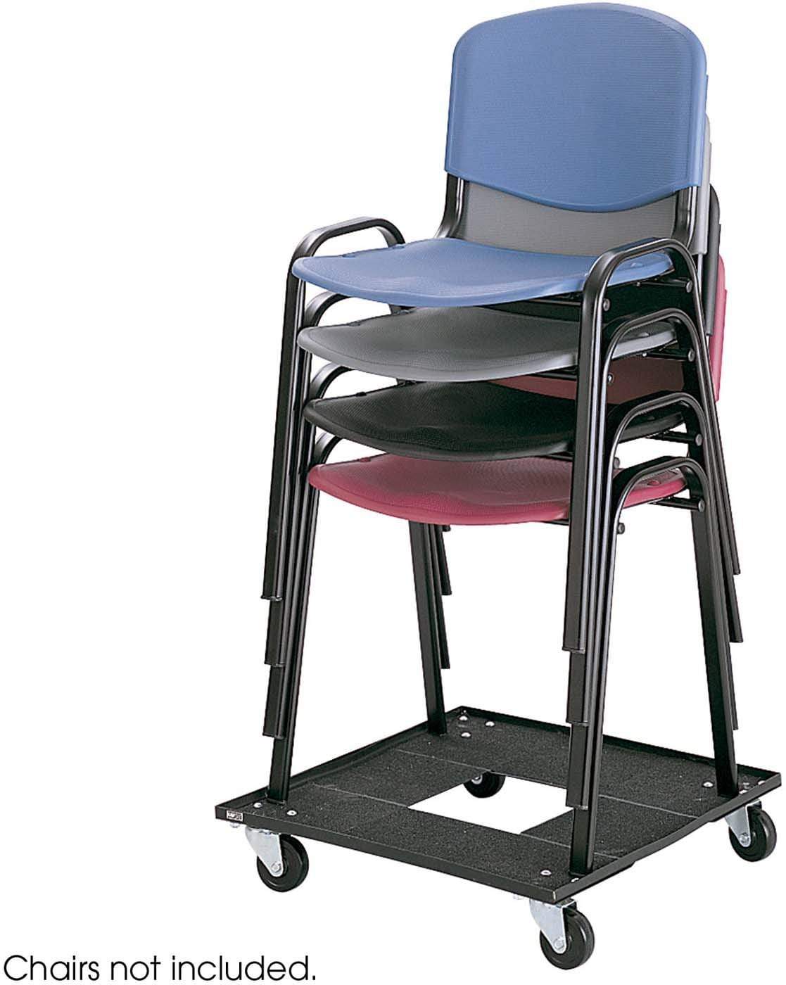 Safco 4188 Stacking Chair Cart - Heavy Duty Utility Cart for Folding Chairs, School & Event Storage - Perfect for Classroom, Church, Banquet Hall Organization
