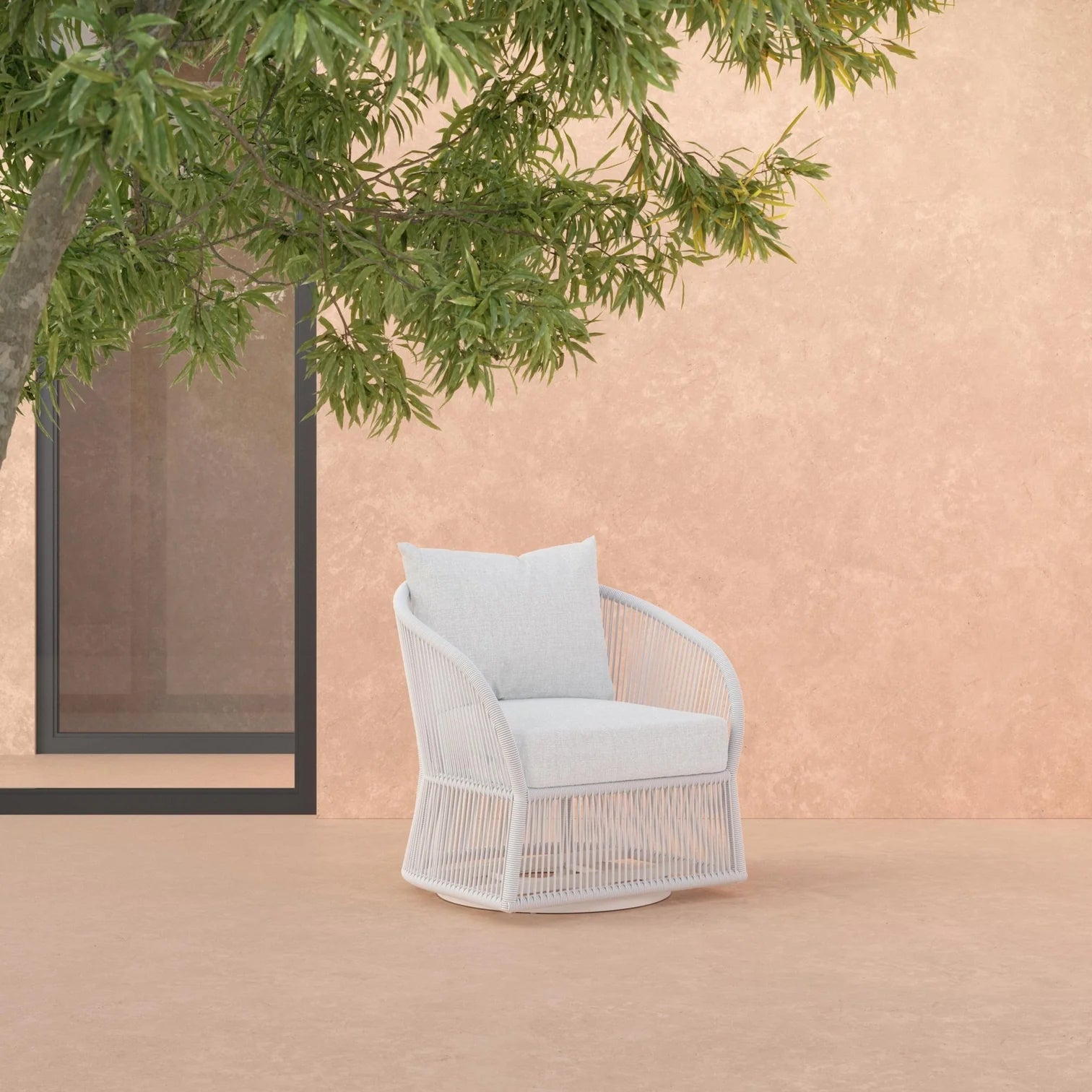 Premium Cape Town Outdoor Swivel Lounge Chair - 360° Rotating Patio Furniture for Poolside, Garden & Backyard Relaxation