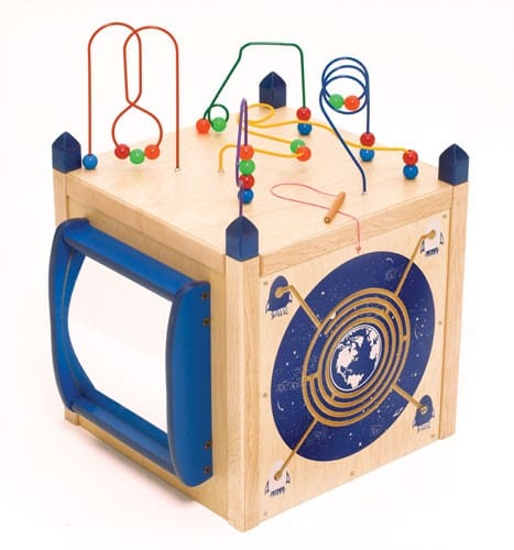 Play Panel Box - Interactive Wooden Activity Cube for Toddlers - Educational Learning Toy for Kids - Perfect for Daycare, Preschool & Home Playtime