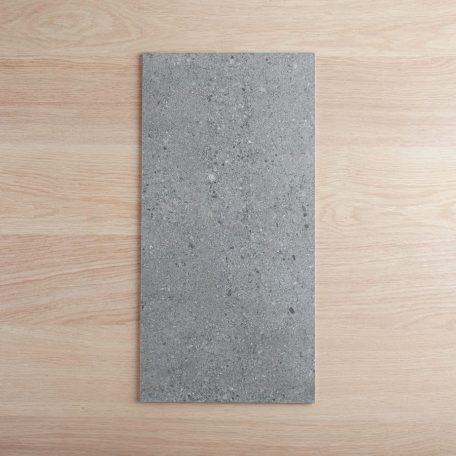 Hamilton Matte Charcoal Concrete Look Tile - Premium Peel and Stick Wall Tiles for Kitchen Backsplash, Bathroom, and Home Decor | Easy DIY Installation | Waterproof & Durable
