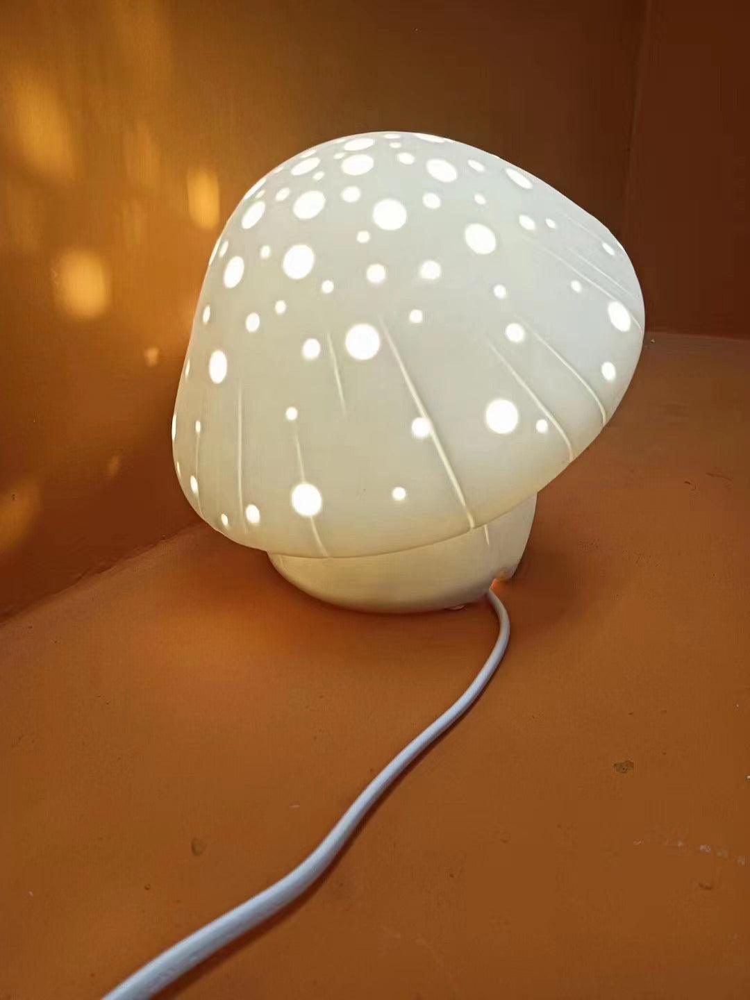 Modern Fungo White Table Lamp - Stylish Bedside & Desk Lighting for Home & Office - Perfect for Reading, Working & Decor