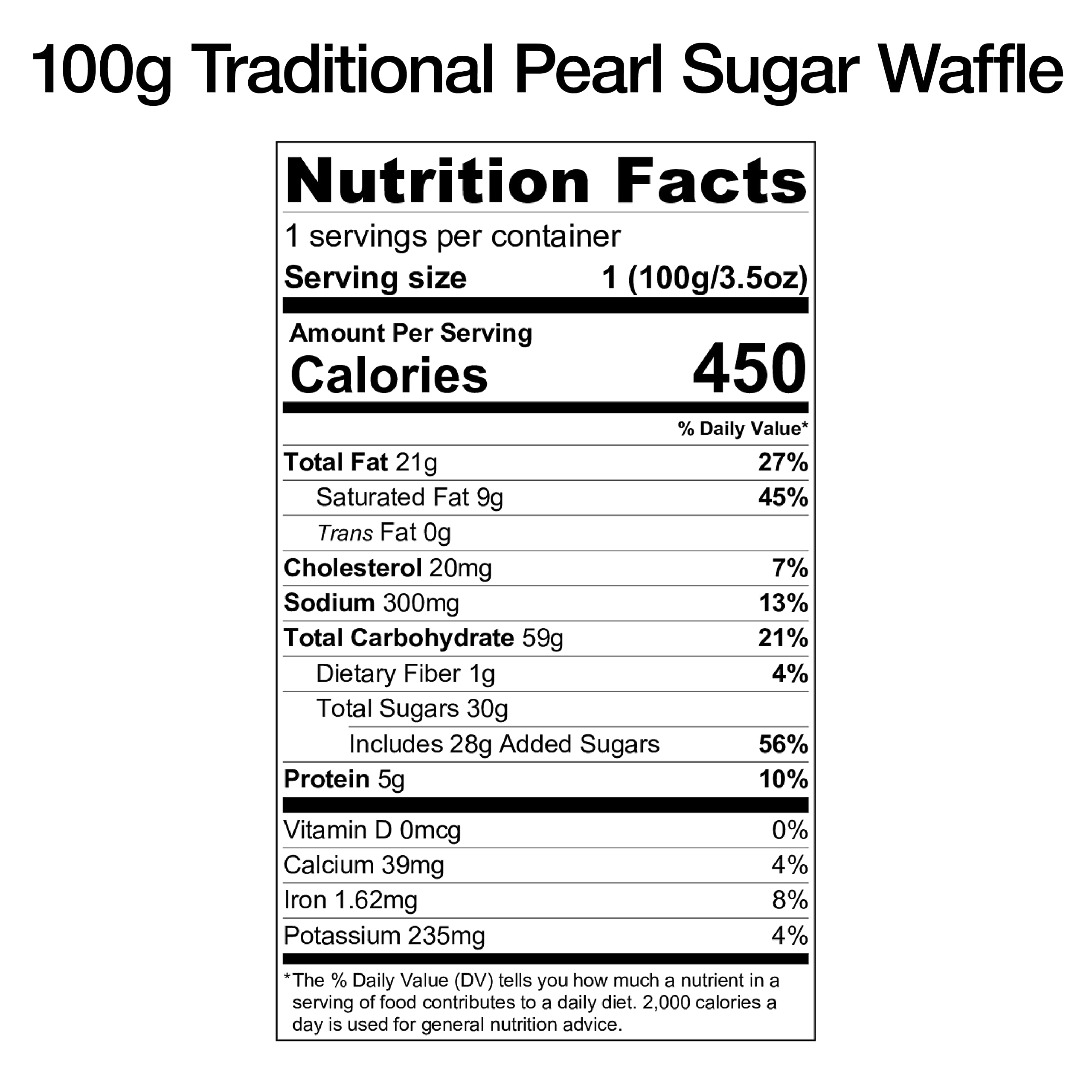 Authentic Imported Belgian Pearl Sugar Waffles - Traditional Recipe (15 Pack, 100g Each) - Perfect for Breakfast, Brunch & Dessert