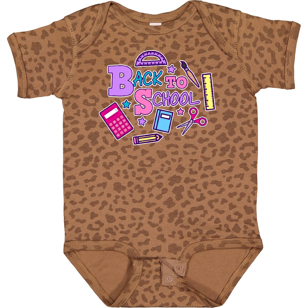 Inktastic Back to School Baby Bodysuit - Cute School Supplies Design for Infants & Toddlers - Perfect for First Day of School, Daycare, or Playdates