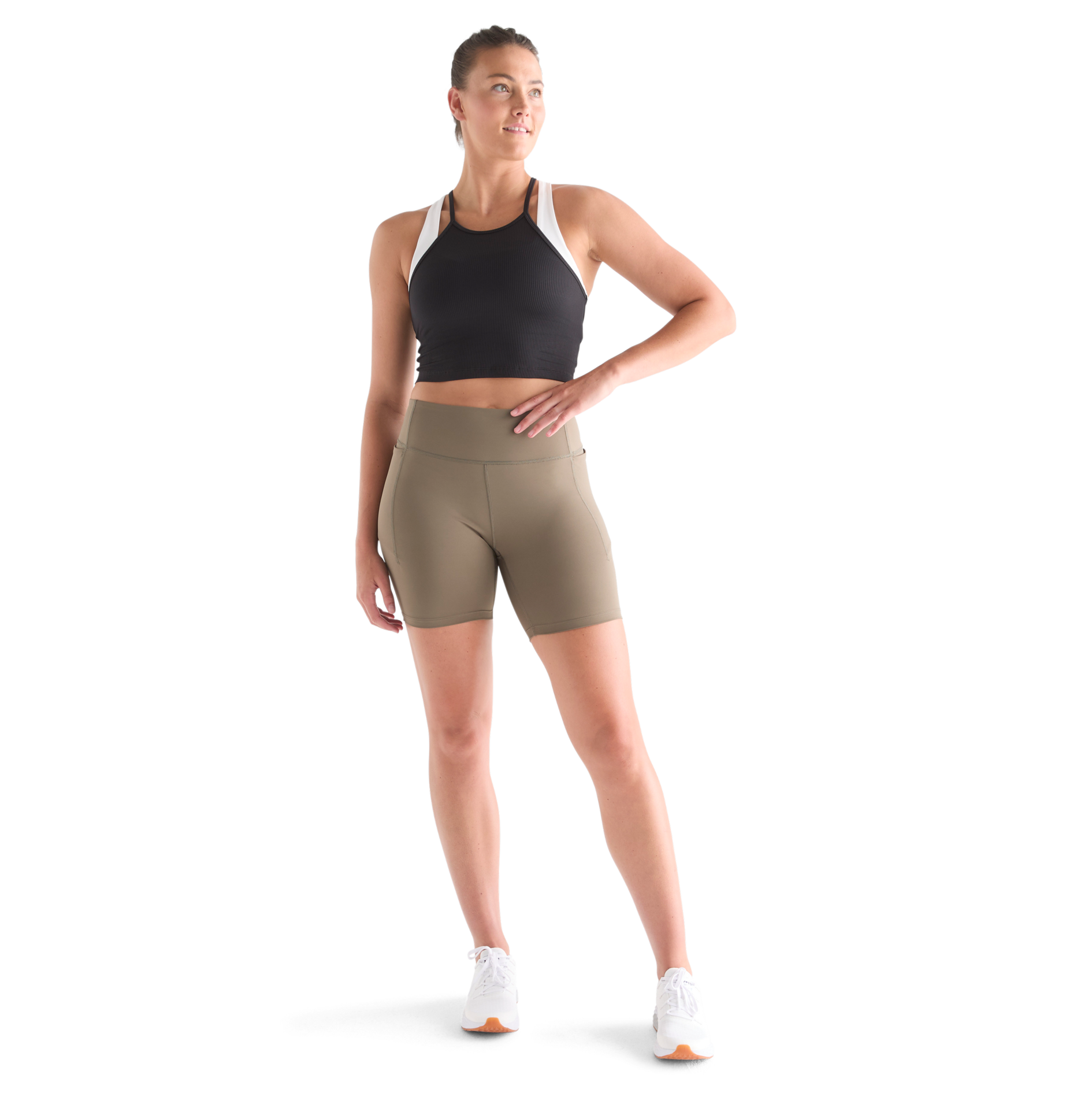 Women's Ribbed Halter Crop Tank Top - Stretchy Comfort Fit for Yoga, Gym & Summer Outfits