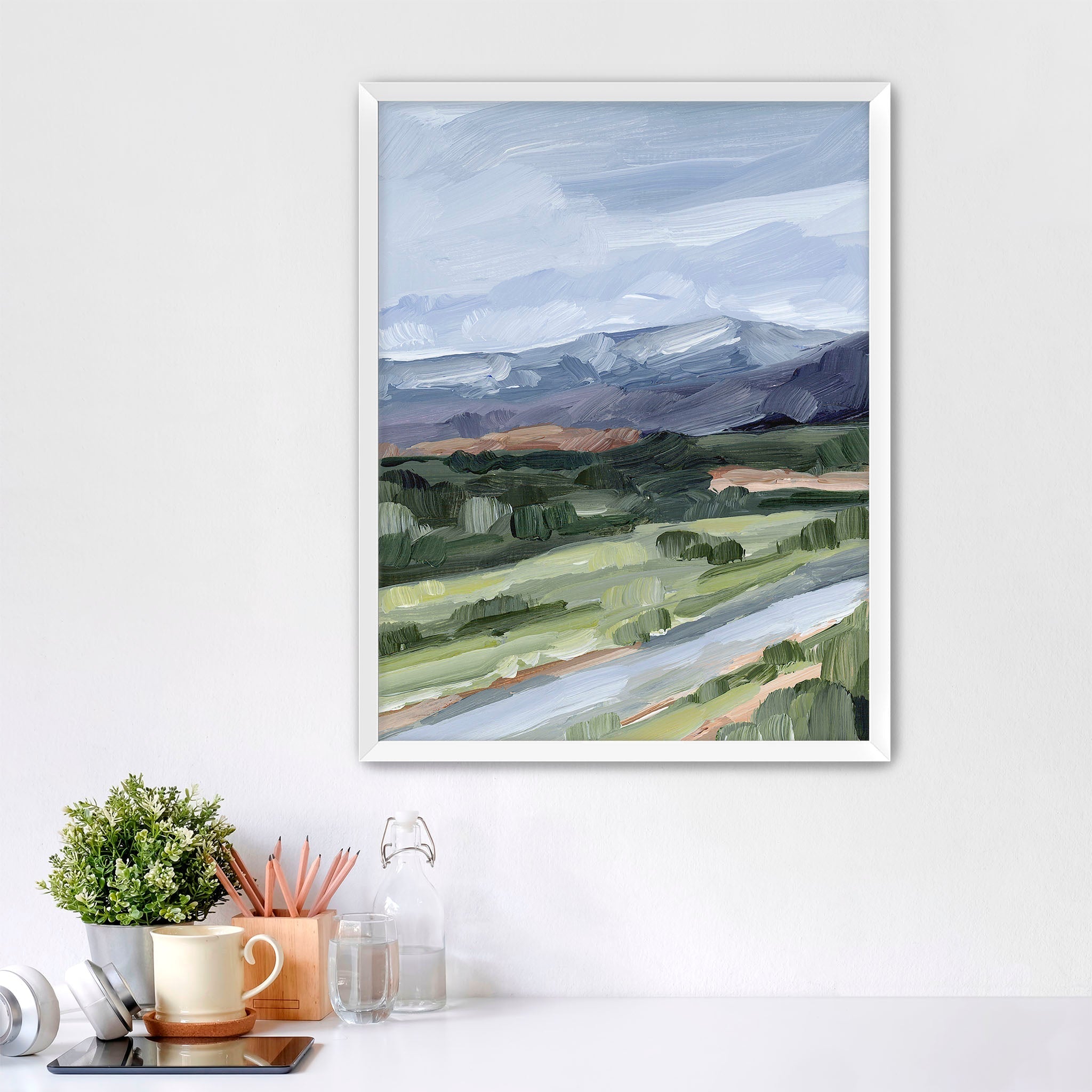 On This Side Art Print - Modern Wall Decor for Living Room, Bedroom & Office - Perfect for Home & Office Aesthetic