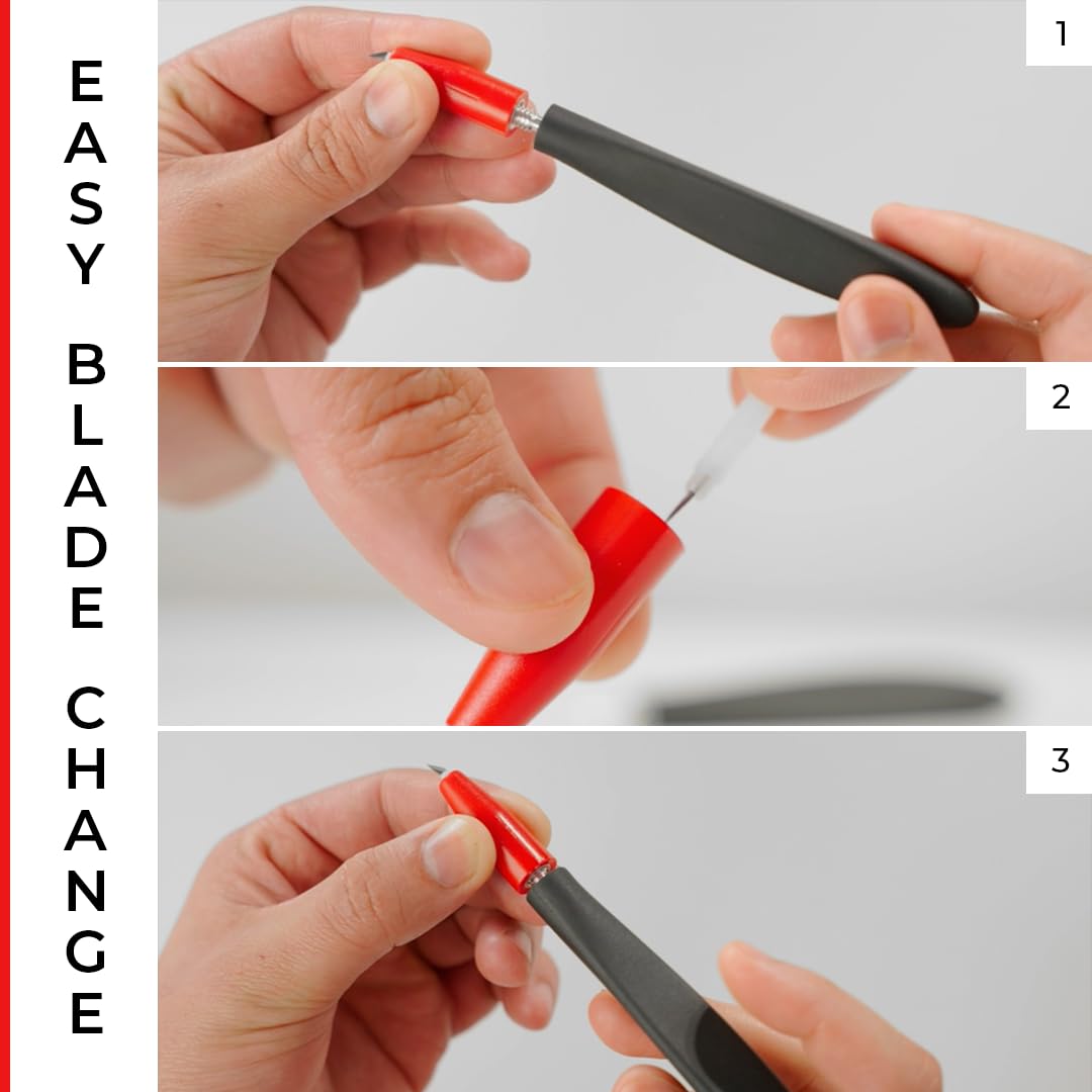 VViViD 360 Degree Swivel Blade Craft Cutting Knife with Comfort Grip - Precision Tool for Scrapbooking, DIY Projects, and Paper Crafts