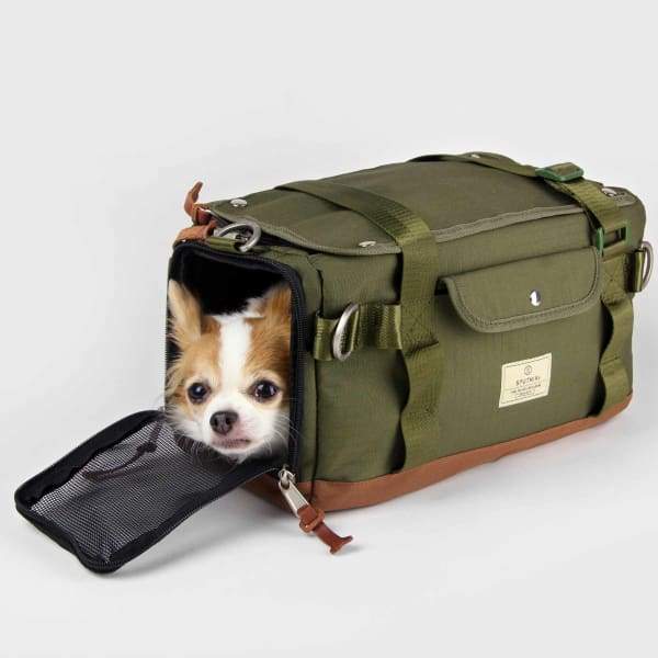 Lightweight Breathable Green Pet Carrier for Dogs & Cats - Portable Travel & Vet Visits - Sputnik Multi-Function Pet Backpack