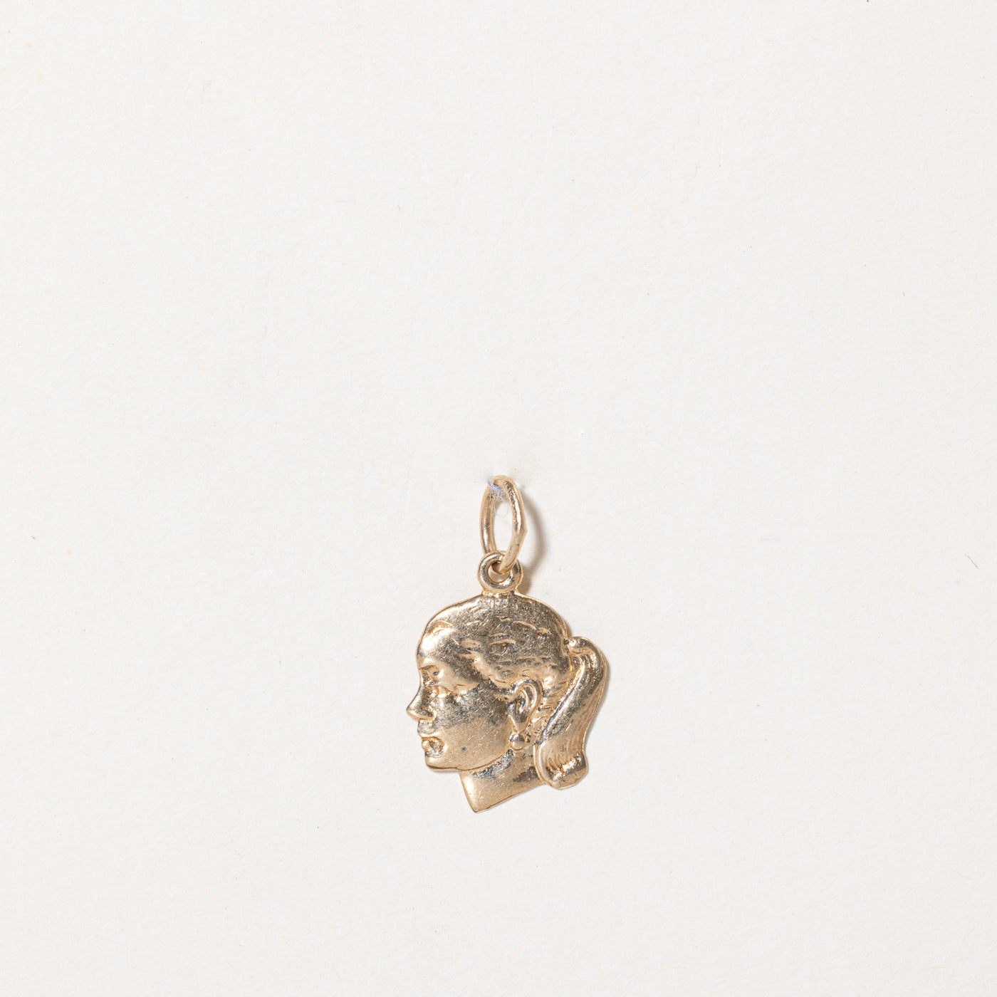 10K Yellow Gold Girl Charm Pendant - Dainty & Elegant Jewelry Gift for Women & Girls - Perfect for Birthdays, Anniversaries & Special Occasions