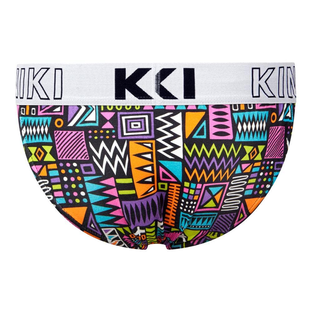Kiniki Men's Cotton Printed Tanga Underwear - Soft, Breathable & Comfortable Briefs for Everyday Wear, Lounge & Sleep - Perfect for Work, Travel, Home Relaxation & Gym Activities