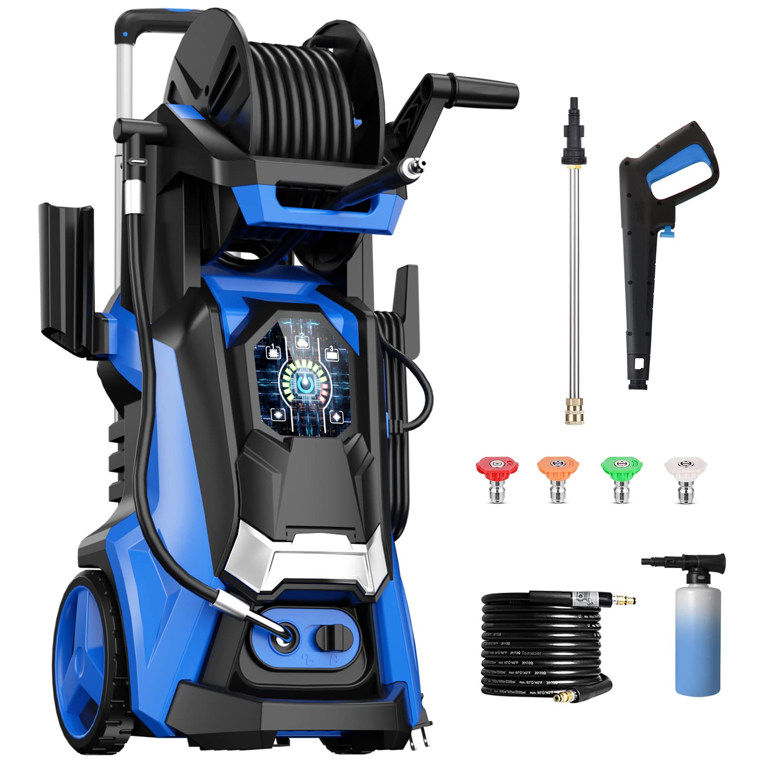 4500 PSI Electric Pressure Washer with Smart Control - 3.2 GPM High Power Washer, 3 Adjustable Levels for Patio, Driveway, Deck & Outdoor Cleaning