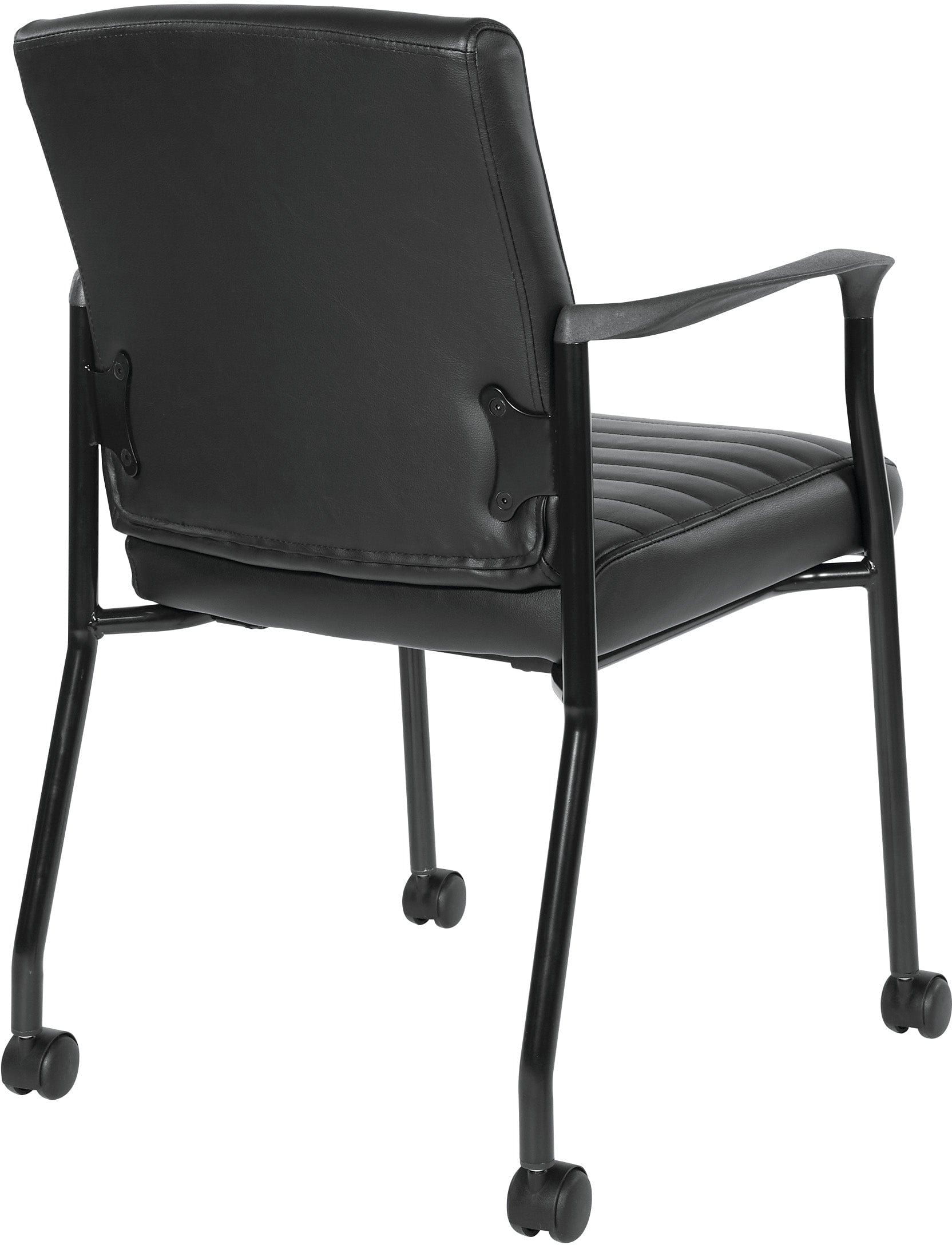 Office Star Guest Chair with Casters [FL38640] - Ergonomic Rolling Visitor Chair for Home Office, Conference Room & Reception Area