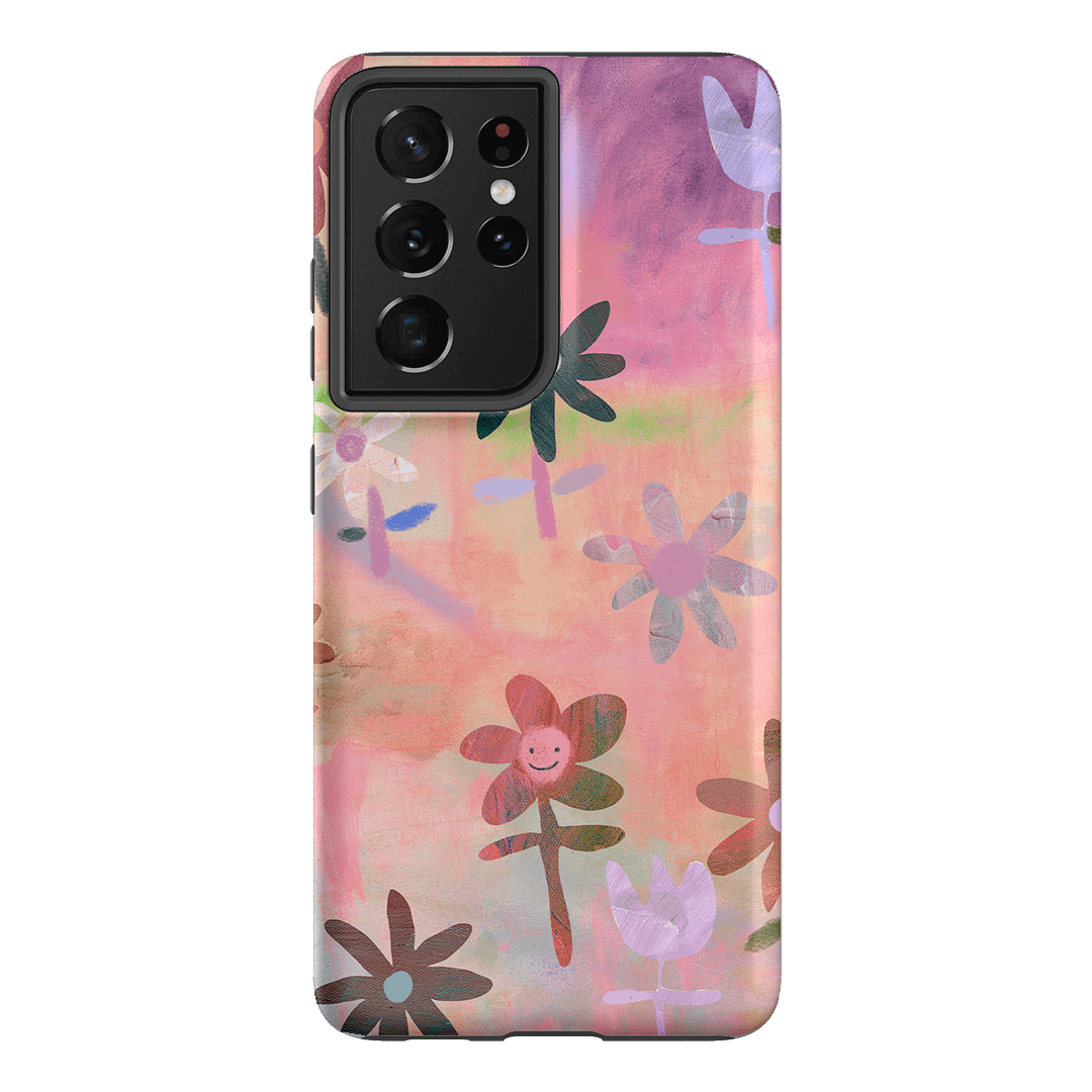 Premium Lazy Daisy Floral Phone Case - Shockproof & Slim Design for iPhone 15/14/13/12/Pro/Max - Perfect for Everyday Use, Travel & Outdoor Activities