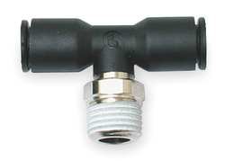 10-32 UNF Male Branch Tee Fitting - Pack of 10 - Brass Pipe Connector for Plumbing, Pneumatic Systems & DIY Projects