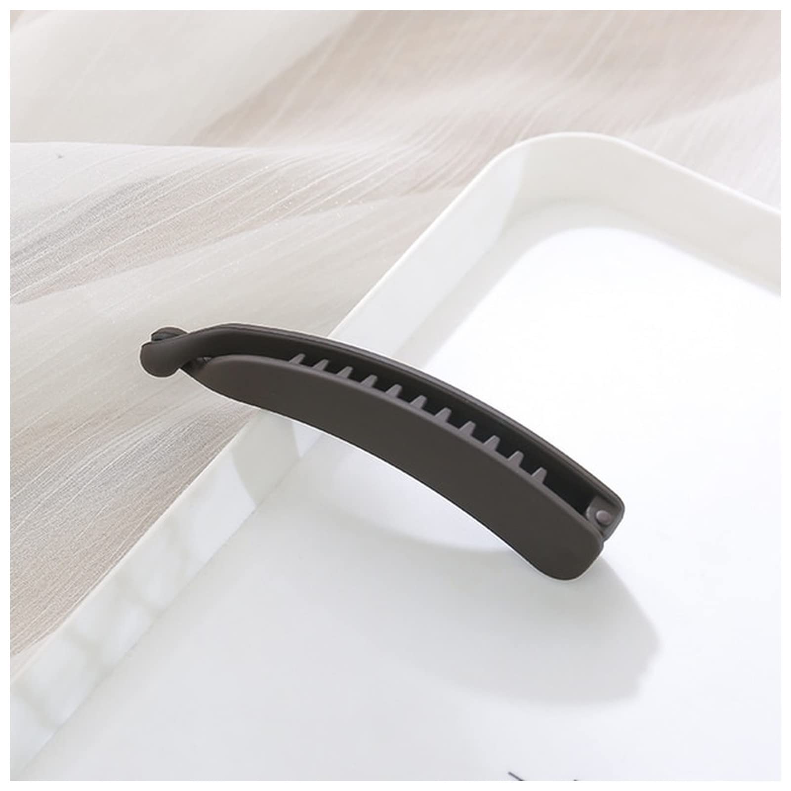 Frosted Banana Clip Hair Claw - 1PC Solid Color Hairpin Legs for Women | Ponytail Holder, Barrettes & Hair Accessories | Perfect for Work, Gym & Everyday Styling