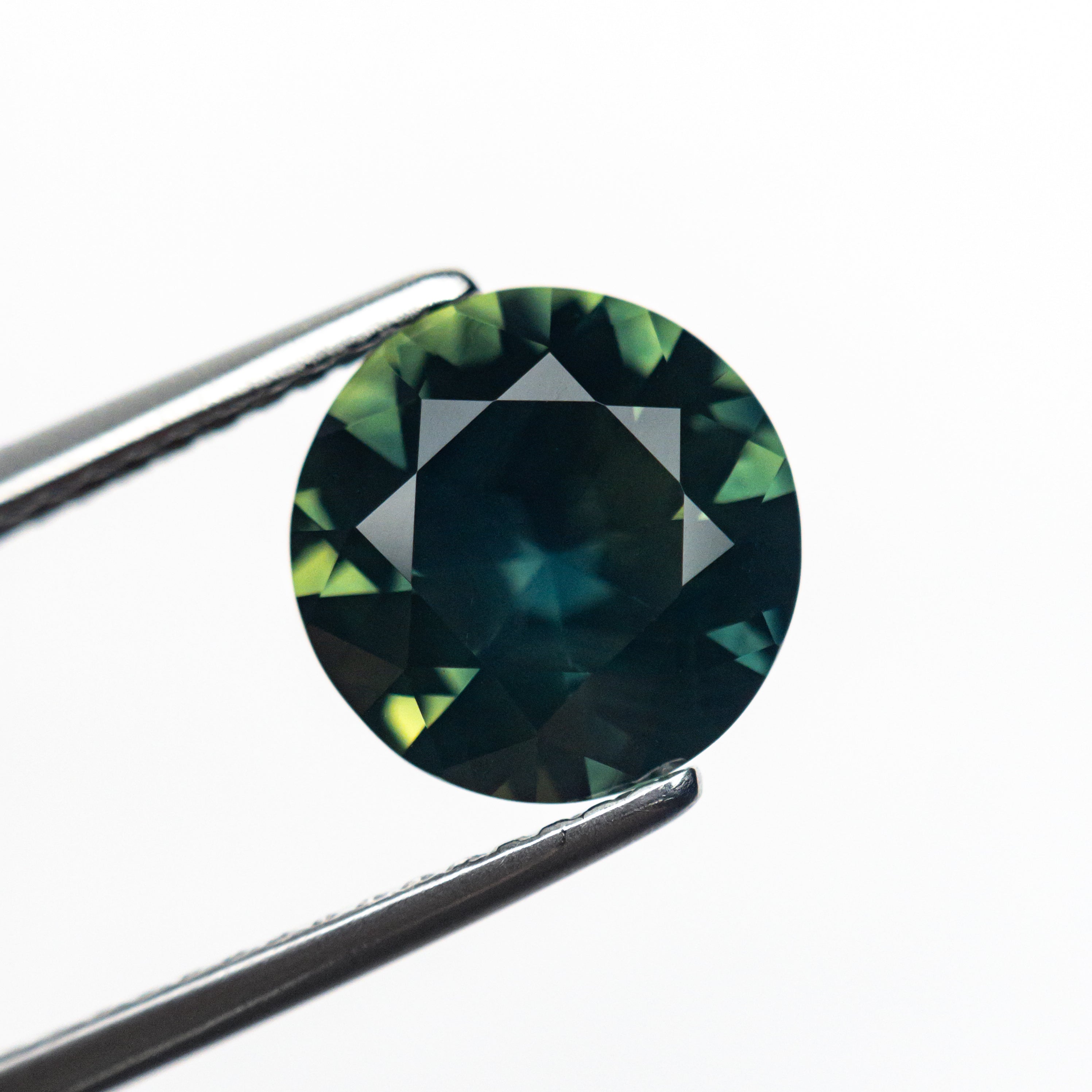 2.94ct Round Brilliant Blue Sapphire Gemstone - 8.90x8.84x5.32mm Natural Loose Sapphire for Jewelry Making, Engagement Rings & Necklaces