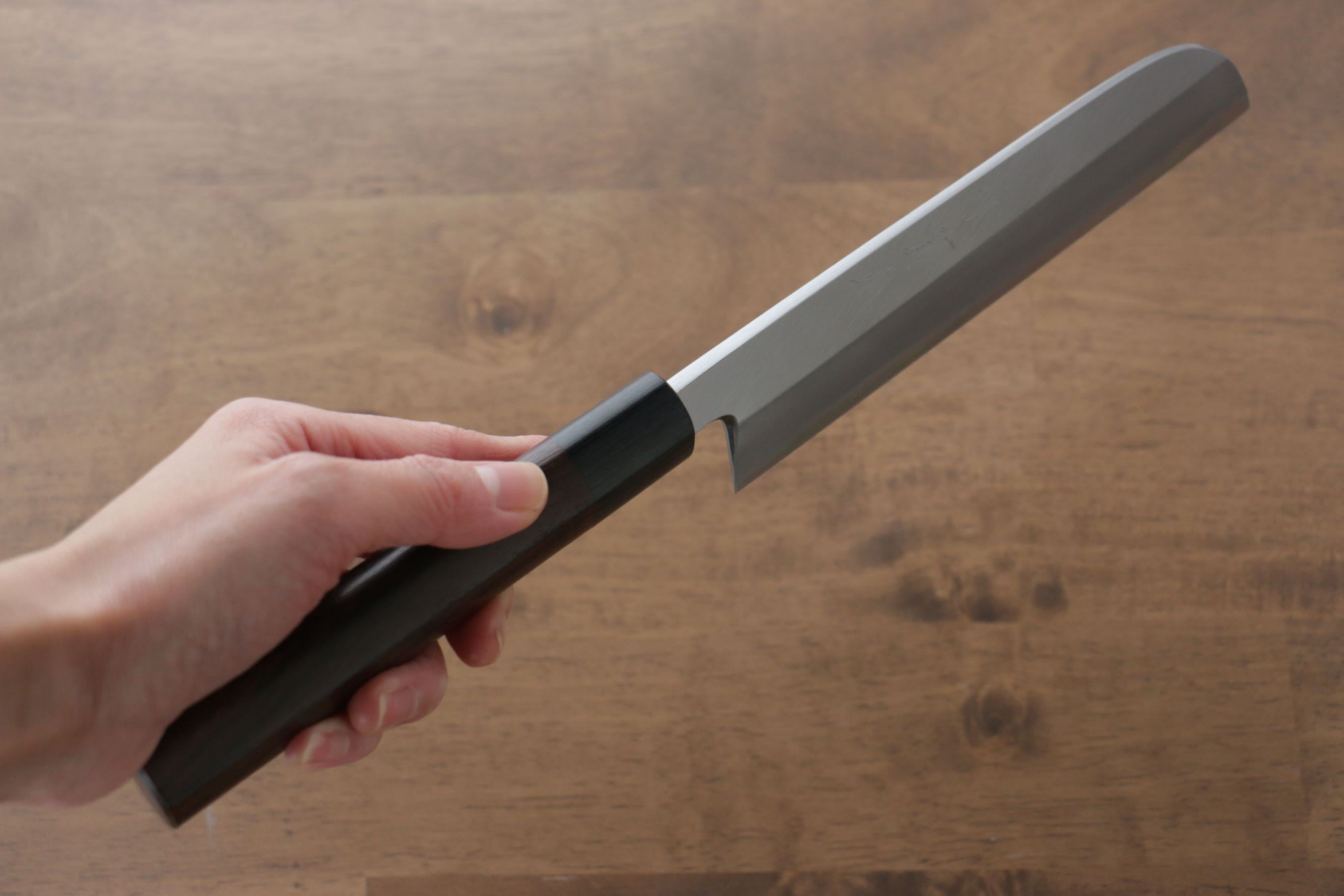 Premium Jikko White Steel No.2 Kamagata Usuba 180mm Japanese Chef Knife with Shitan Handle - Professional Sushi & Vegetable Cutting Tool for Home Cooks & Chefs