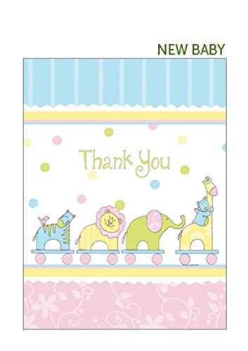 Boxed Thank You Cards with Zoo Train Design - Perfect for Gifts, Appreciation Notes & Special Occasions