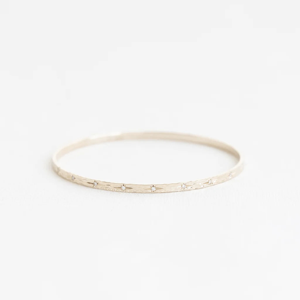 The Etoile Bangle - Elegant Gold Plated Bracelet for Women, Trendy Fashion Jewelry Gift for Her - Perfect for Parties, Weddings & Everyday Wear