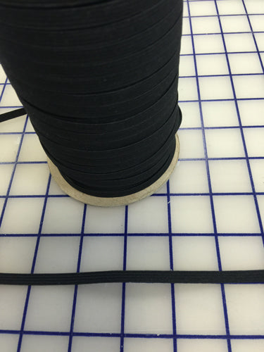 1/4 Inch Black Elastic Band - High Quality Stretchable Elastic for Sewing, Crafting & DIY Projects - Perfect for Waistbands, Hair Ties & Costume Making