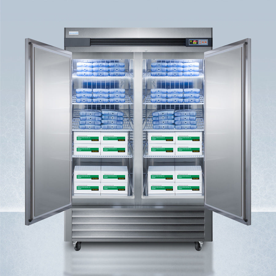 Accucold 49 Cu.Ft. Stainless Steel Upright Pharmacy Freezer - AFS49ML | Medical, Laboratory & Vaccine Storage Solution
