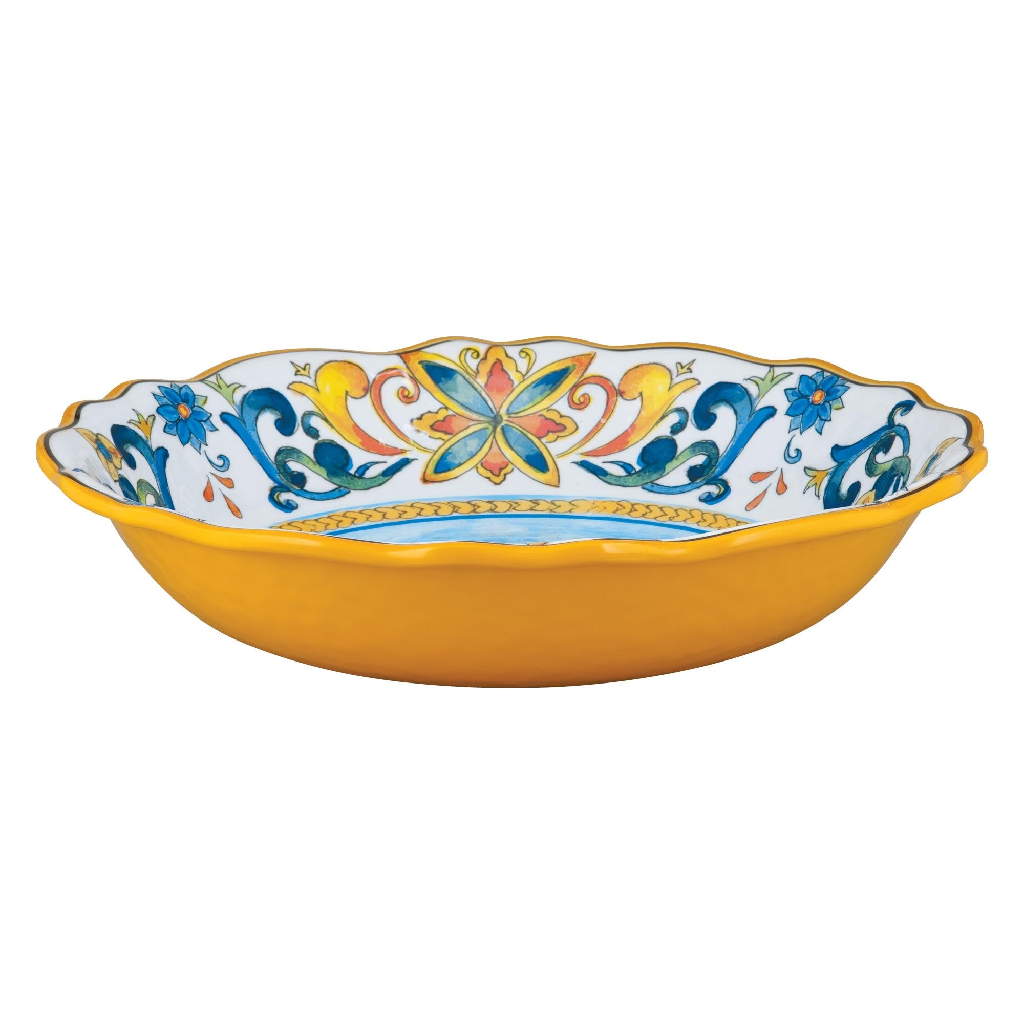 UPware 13.75 Inch Melamine Serving Bowl - Large BPA-Free Salad & Mixing Bowl for Kitchen, Dining & Entertaining - Durable Chianti Red Serving Dish for Parties, Picnics & Family Gatherings