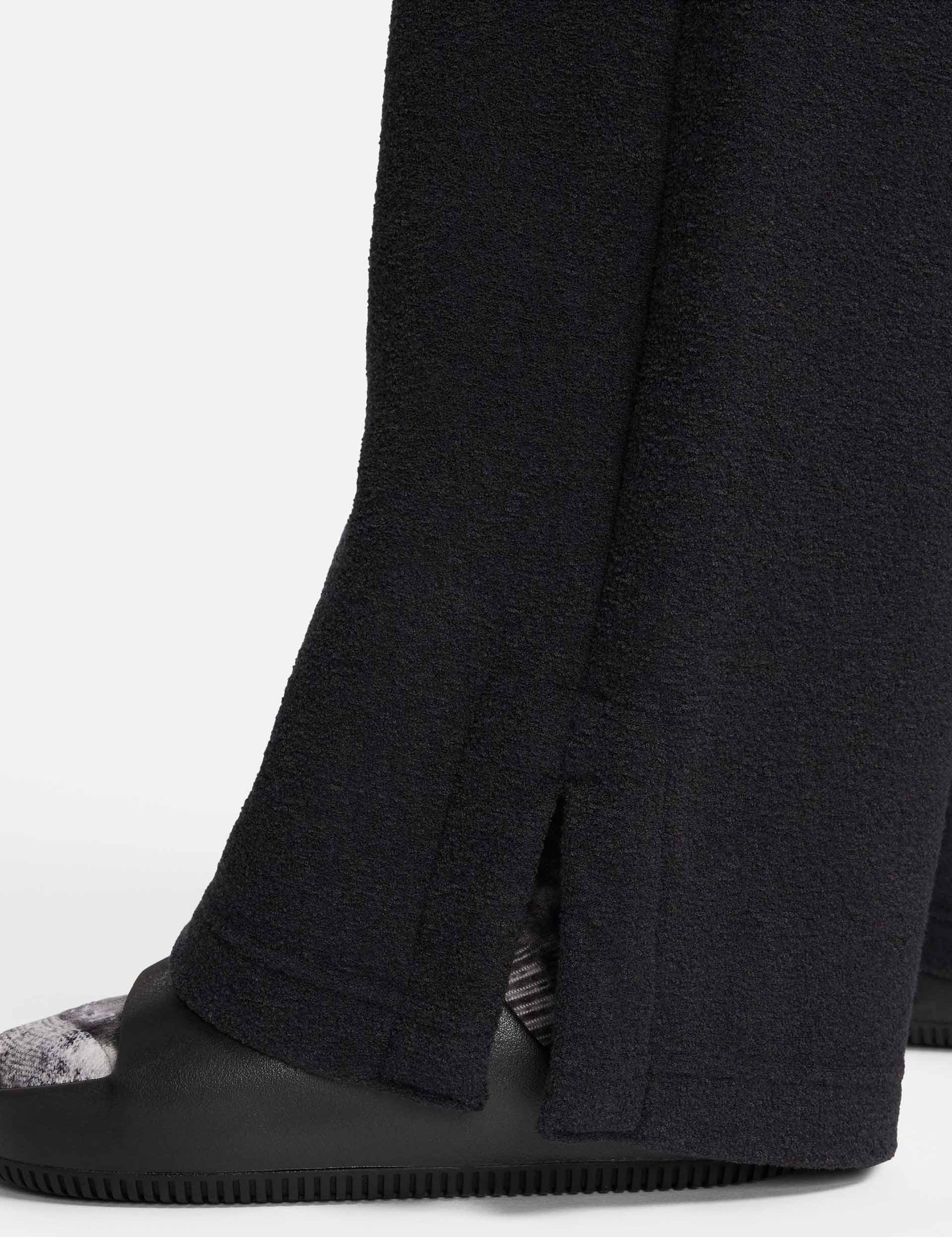 Phoenix Plush Wide Leg Fleece Sweatpants for Women - Soft Athletic Lounge Pants in Black/Sail | Comfortable Sportswear for Yoga, Running & Casual Wear