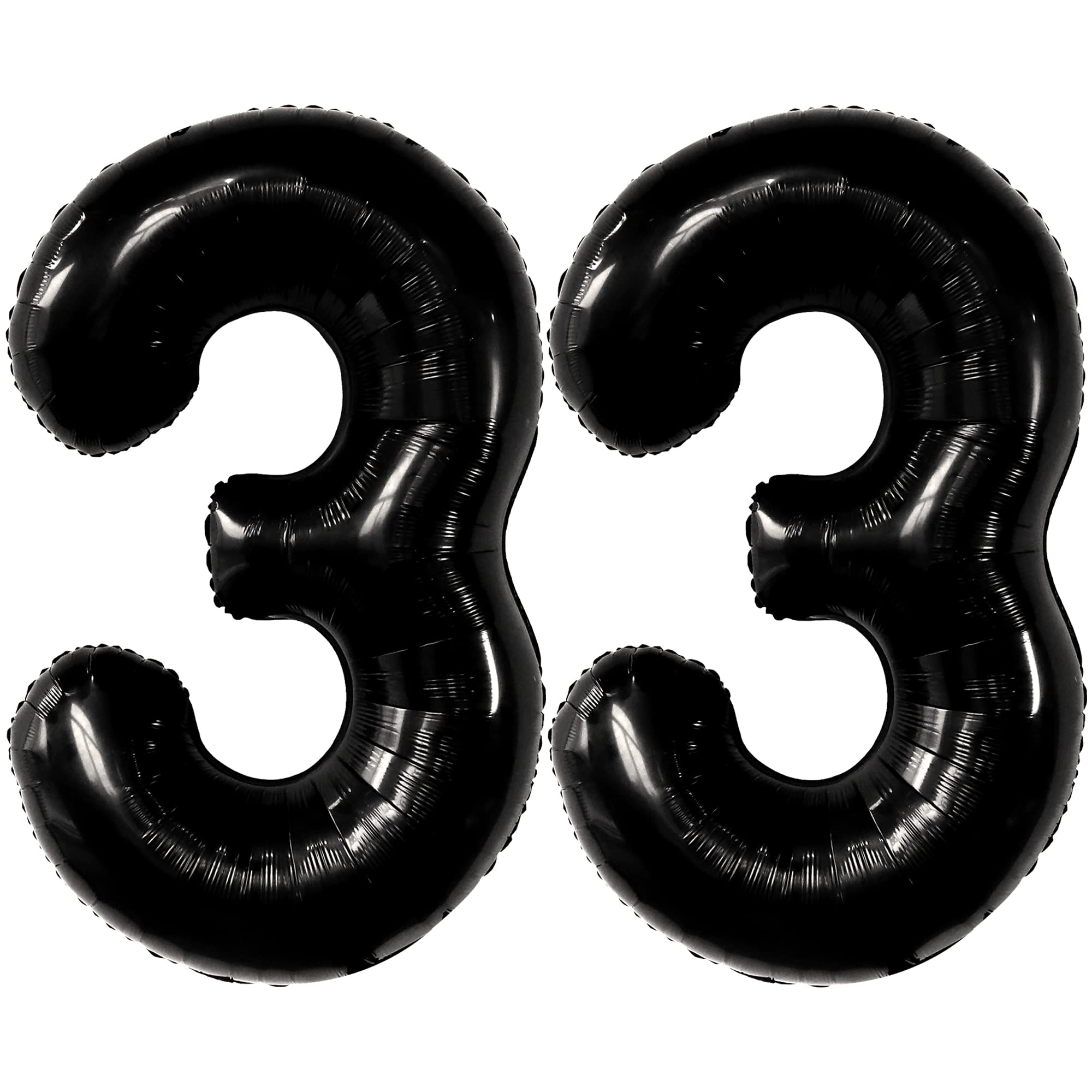 KatchOn Giant Black 33 Balloon Numbers - 40 Inch | Large 33rd Birthday Party Decorations for Men & Women | Happy Birthday Balloon Numbers for Anniversary, Graduation, Retirement Celebrations | Perfect for Indoor & Outdoor Party Decor