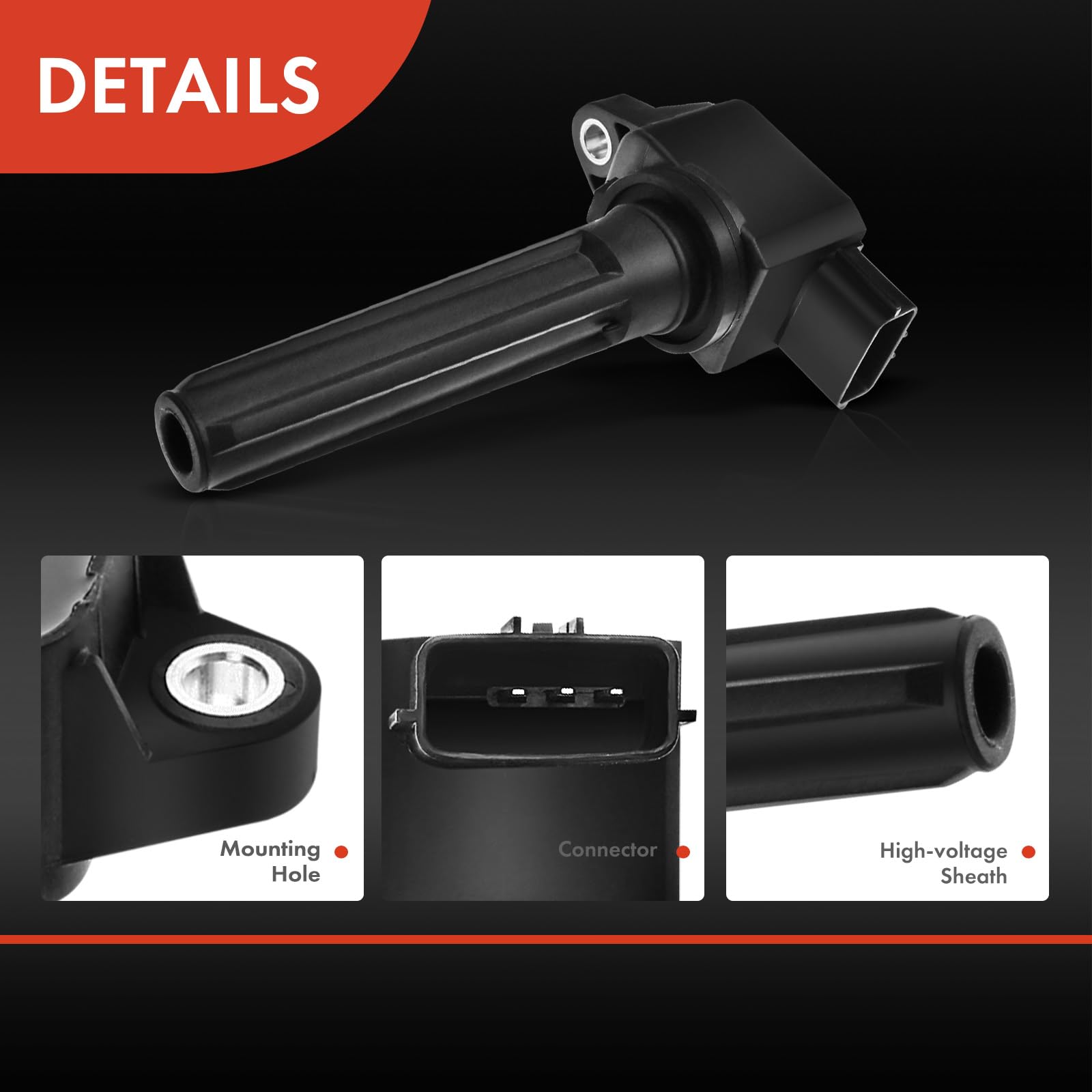 Premium Ignition Coil Pack for Mitsubishi Lancer 2008-2012 2.0L Turbo - High Performance Engine Replacement Part - Perfect for Daily Driving & Performance Upgrades