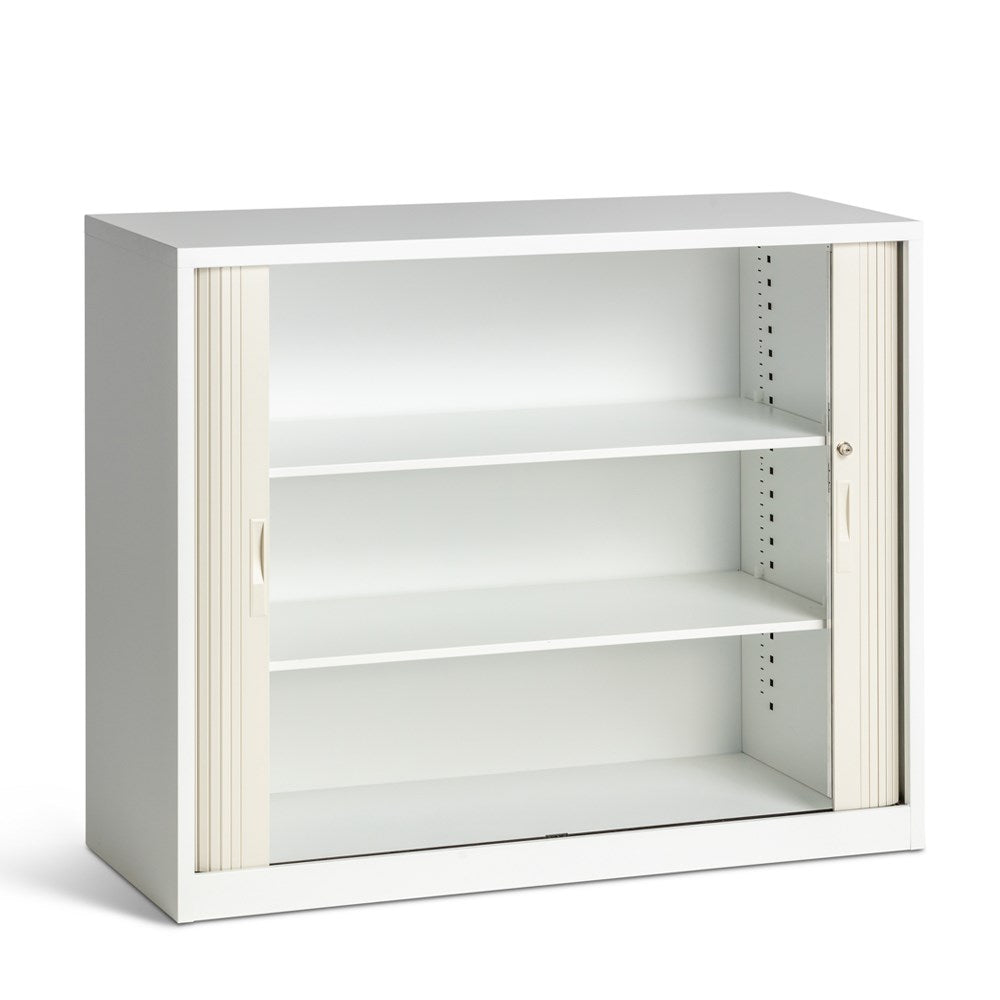Mobel Milano 1200W x 1020H Storage Cabinet with Tambour Doors - Perfect for Living Room, Bedroom or Office Organization