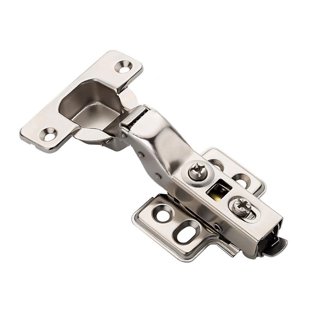 ANGSTROM 10-Pack Frameless Soft-Closing Cabinet Hinges - Concealed European Style 2D Adjustable Clip-On (Inset) for Kitchen & Bathroom Cabinets - Easy Installation & Quiet Operation