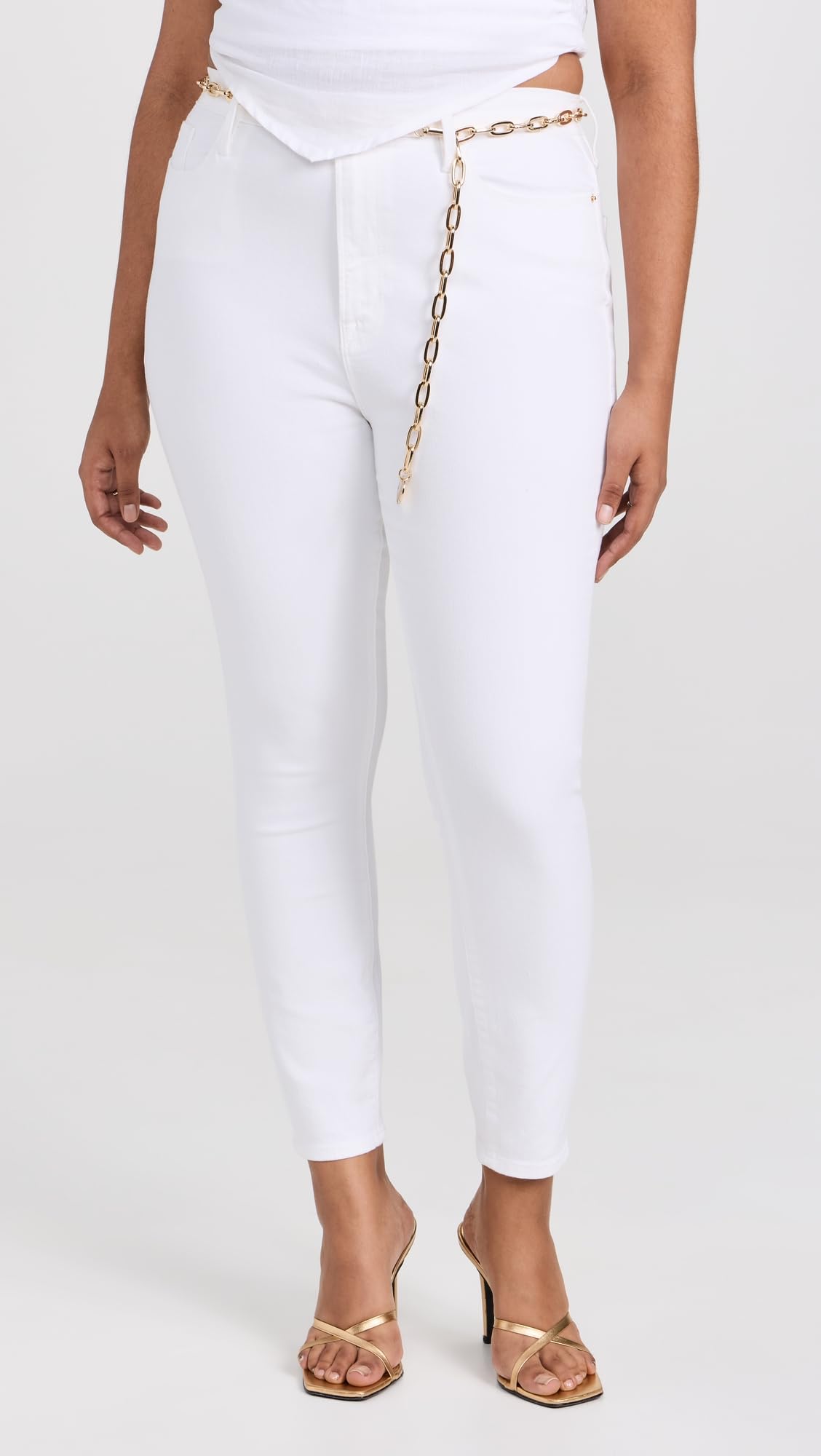 FRAME Women's Ali High Rise Skinny Jeans - Slim Fit Stretch Denim Pants for Casual & Work Outfits